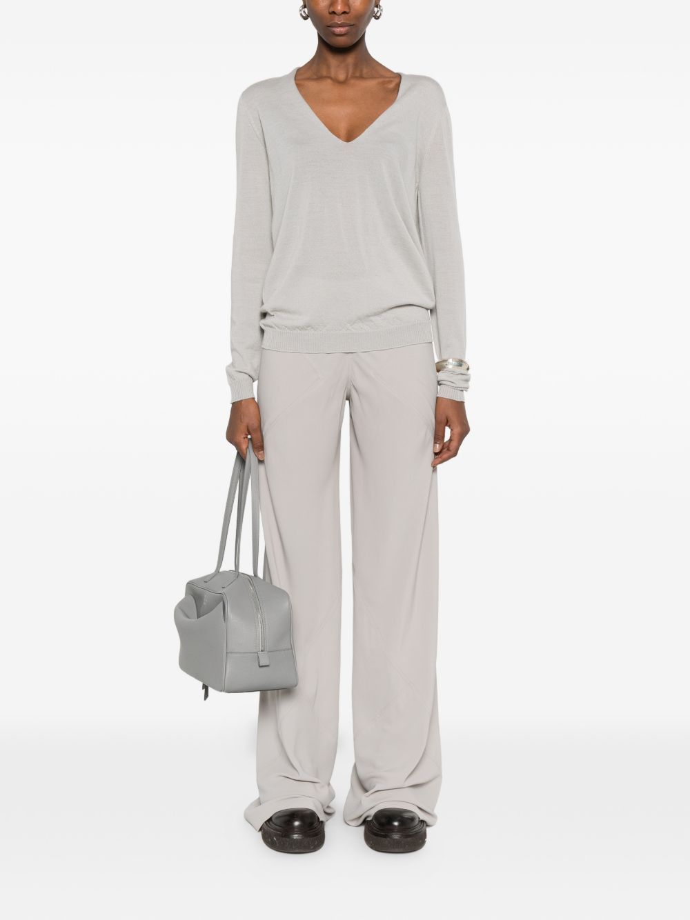 Rick Owens SILK BLEND TROUSERS Size 28" / US 6 / IT 42 - 4 Thumbnail