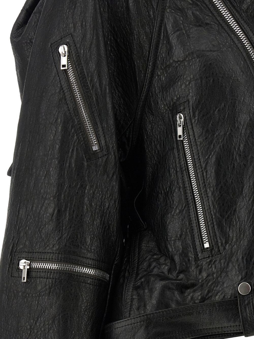 Rick Owens LEATHER JACKET Size M / US 6-8 / IT 42-44 - 4 Thumbnail