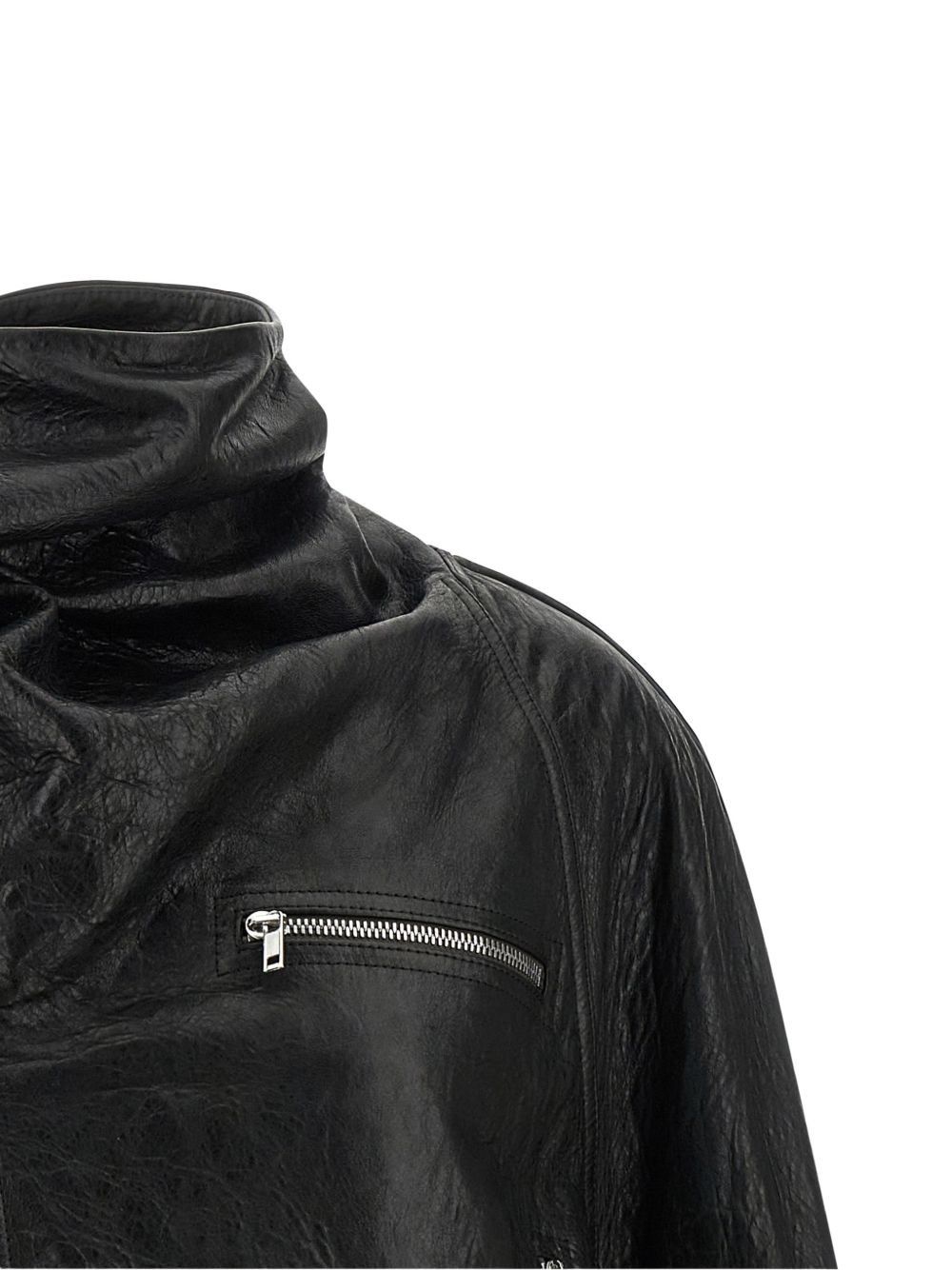 Rick Owens LEATHER JACKET Size M / US 6-8 / IT 42-44 - 5 Thumbnail