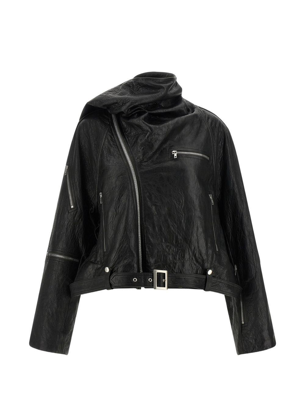 Rick Owens LEATHER JACKET Size M / US 6-8 / IT 42-44 - 2 Thumbnail