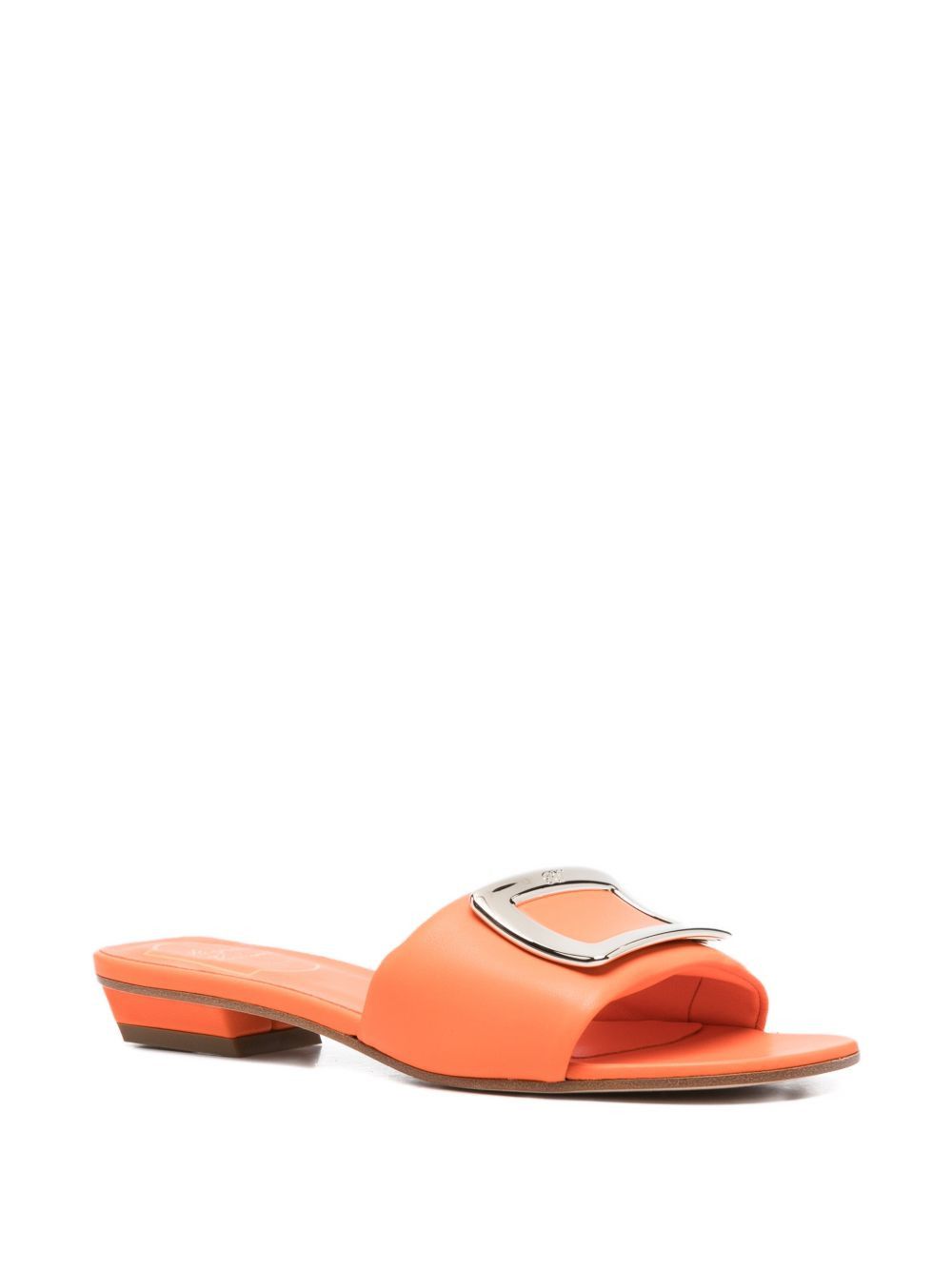Roger Vivier LEATHER FLAT SANDALS Size US 8 / IT 38 - 2 Thumbnail