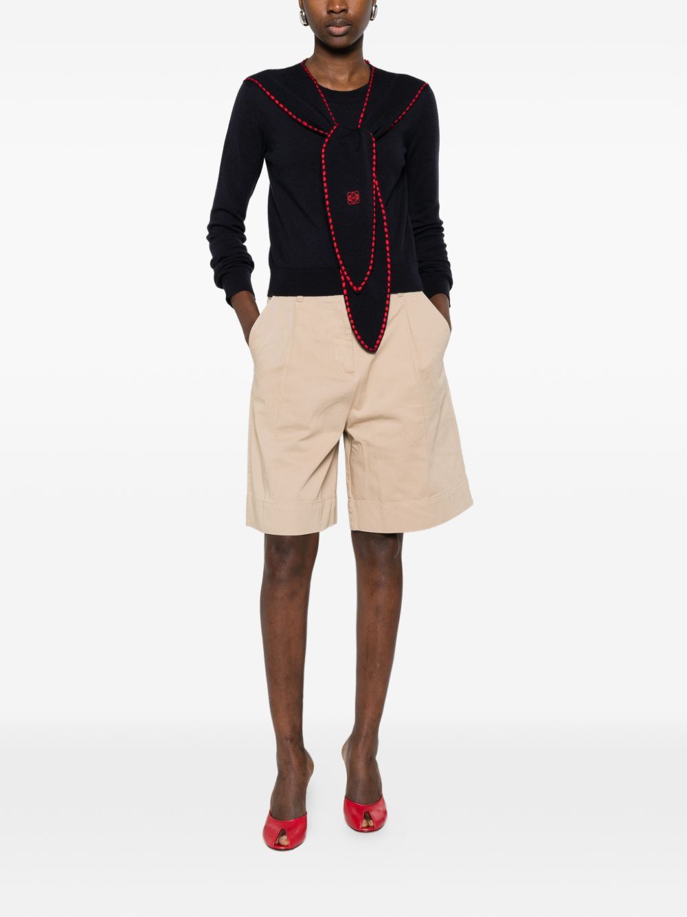 Loewe WOOL SCARFED SWEATER Size S / US 4 / IT 40 - 3 Thumbnail