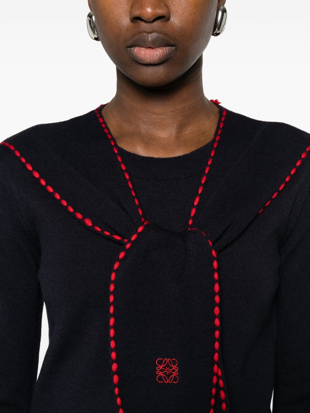 Loewe WOOL SCARFED SWEATER Size S / US 4 / IT 40 - 5 Thumbnail