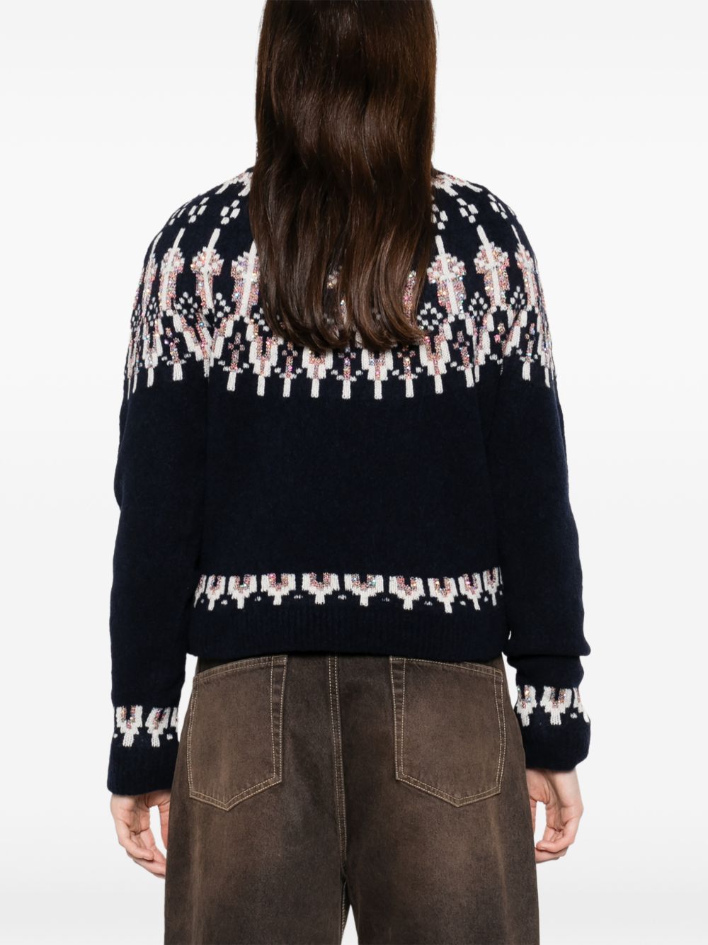 Loewe WOOL BLEND CREWNECK SWEATER Size L / US 10 / IT 46 - 5 Thumbnail