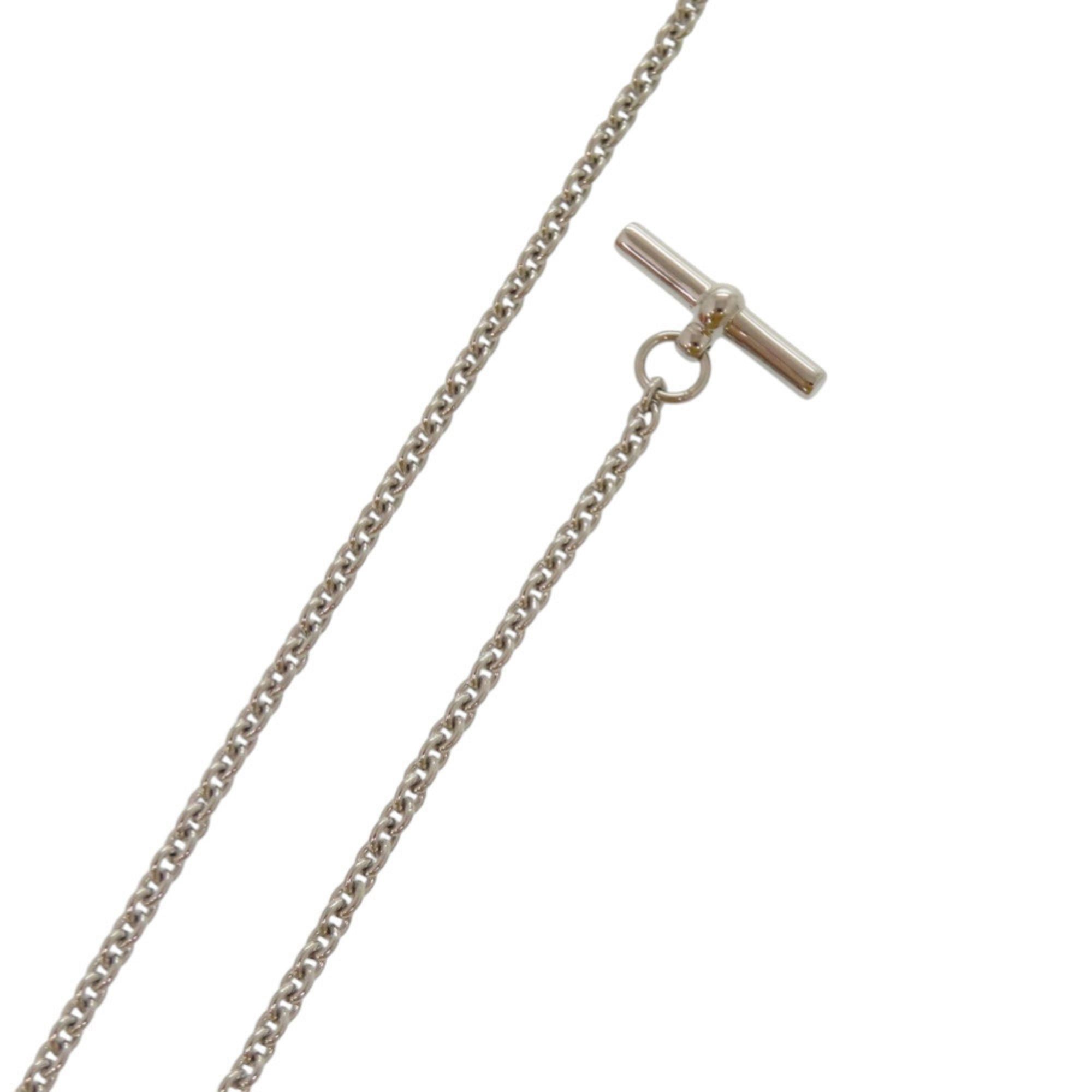Hermes Unused Hermès Mini Maillon PM Pendant H100053FPD3, White Crème Metal Necklace, 1484HERMES Size ONE SIZE - 7 Thumbnail