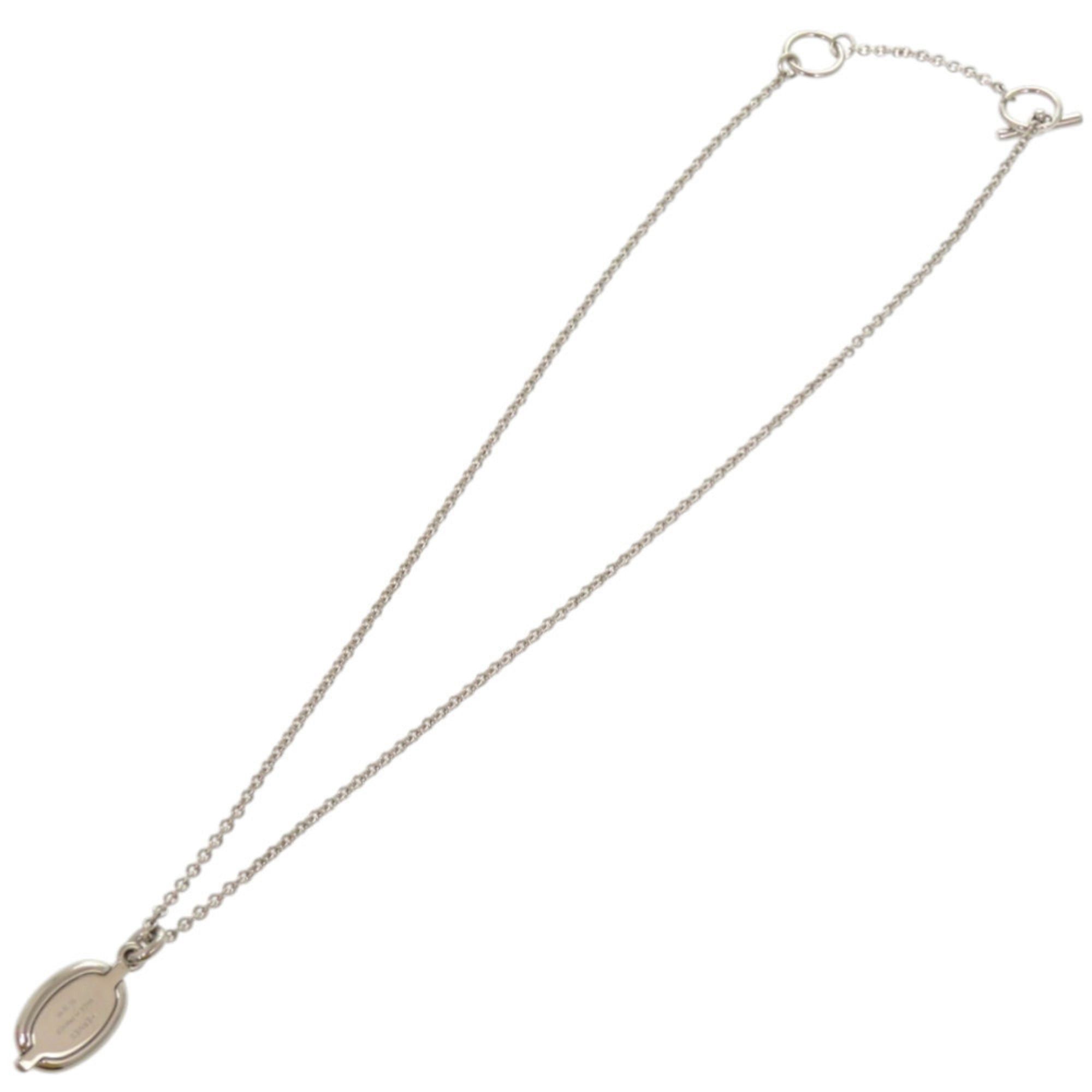 Hermes Unused Hermès Mini Maillon PM Pendant H100053FPD3, White Crème Metal Necklace, 1484HERMES Size ONE SIZE - 5 Thumbnail