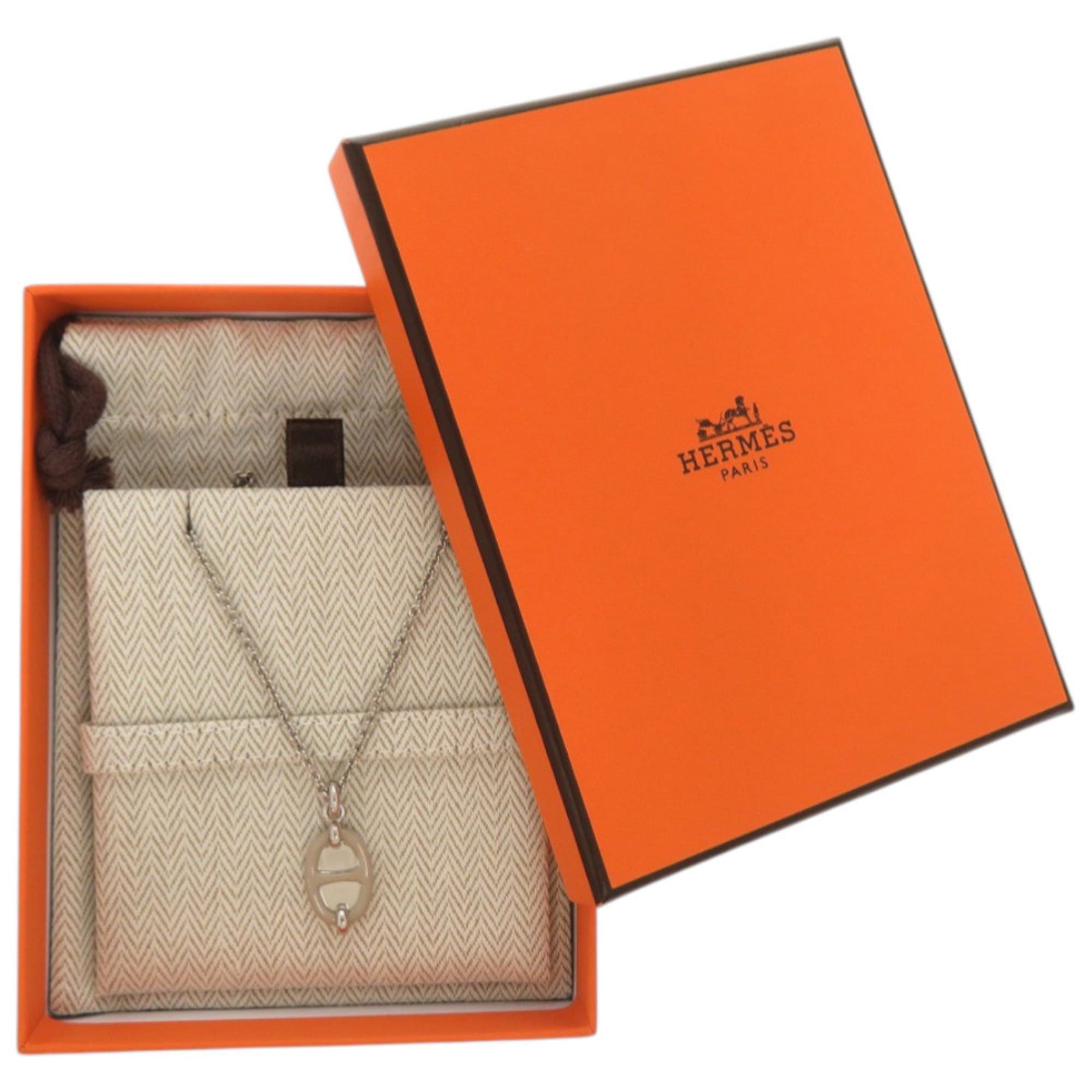 Hermes Excellent condition Hermès Mini Maillon PM pendant H100053FP55 metal marron glacé necklace 1801HERMES Size ONE SIZE - 2 Thumbnail