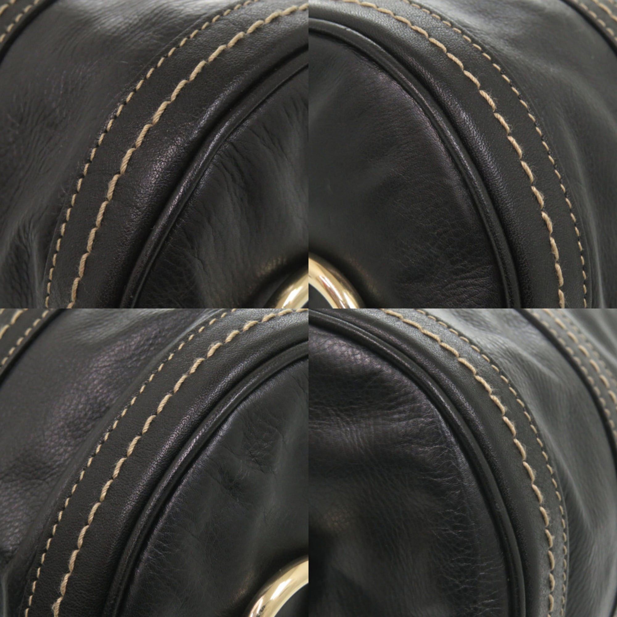 Gucci Excellent condition Gucci Duchessa Ribbon 181485 leather black mini Boston bag, handbag 1423GUCCI Size ONE SIZE - 4 Thumbnail