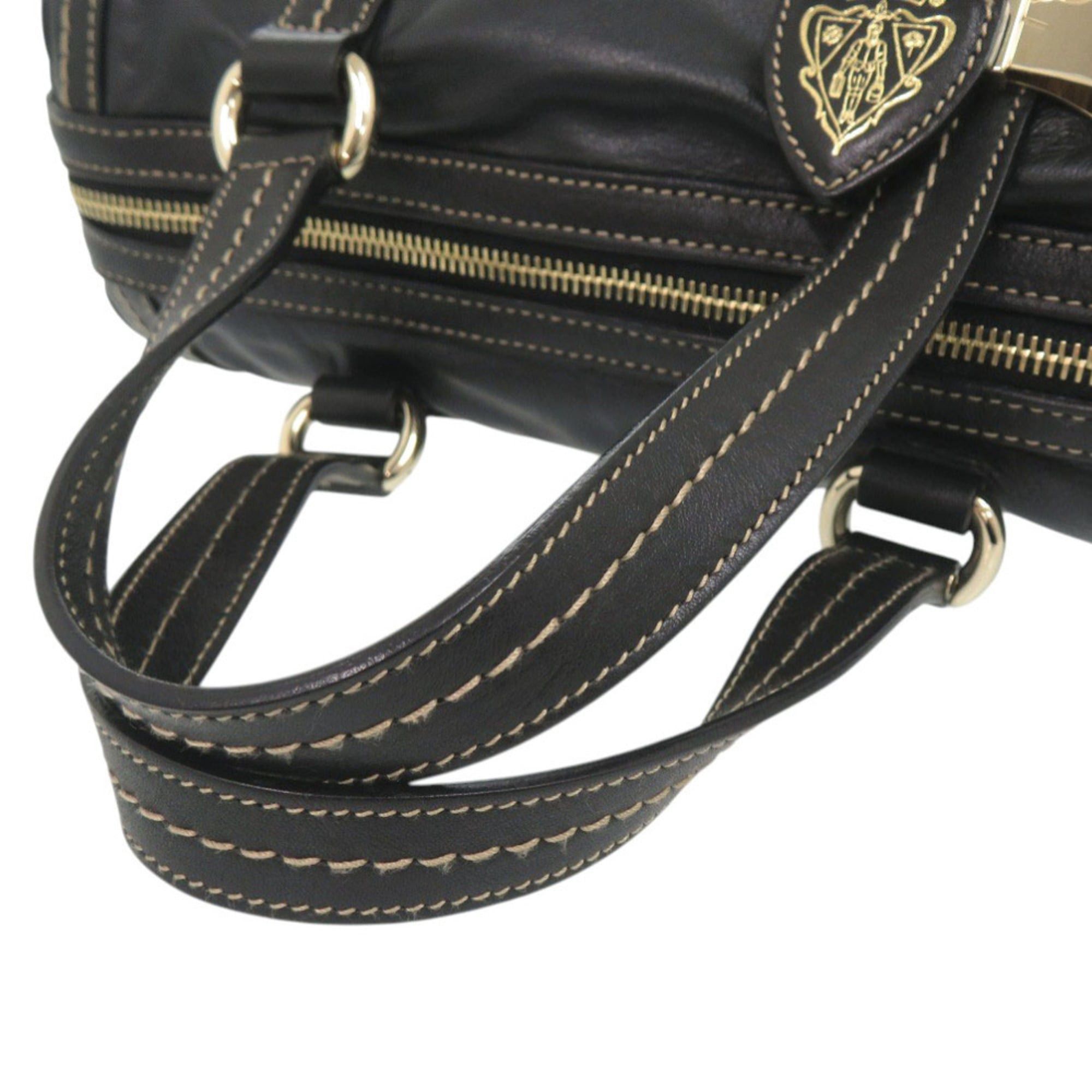 Gucci Excellent condition Gucci Duchessa Ribbon 181485 leather black mini Boston bag, handbag 1423GUCCI Size ONE SIZE - 5 Thumbnail