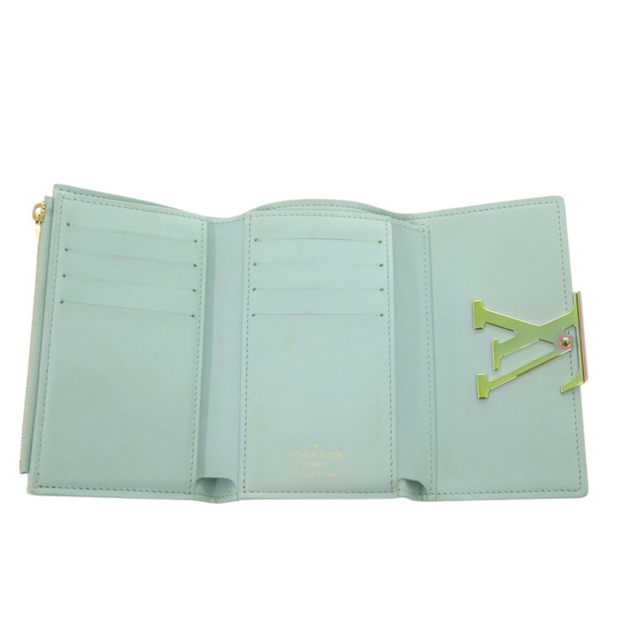 Louis Vuitton Louis Vuitton Portefeuille Capucines Compact M82147 Taurillon Leather Blue Topaz Tri-fold Wallet LV 1508LOUIS VUITTON Size ONE SIZE - 4 Thumbnail