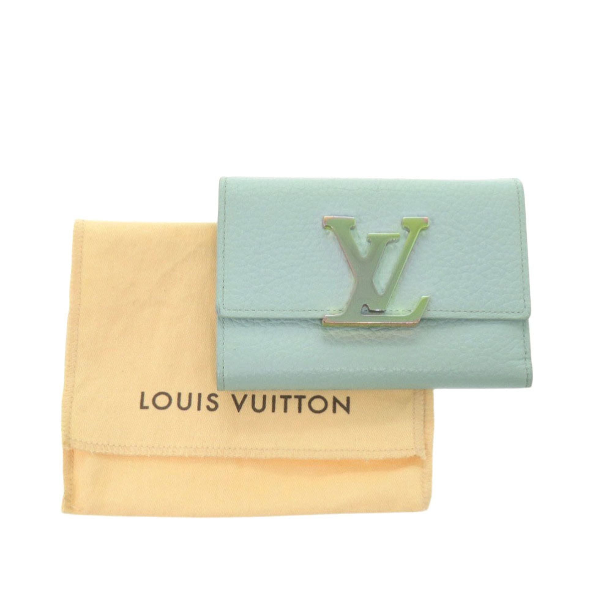 Louis Vuitton Louis Vuitton Portefeuille Capucines Compact M82147 Taurillon Leather Blue Topaz Tri-fold Wallet LV 1508LOUIS VUITTON Size ONE SIZE - 2 Thumbnail