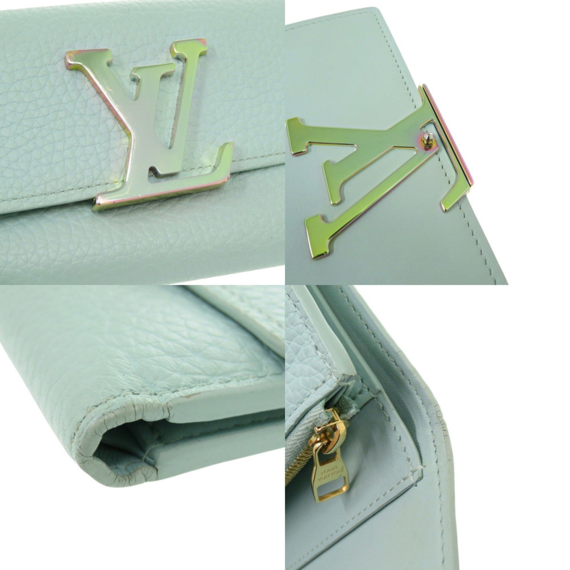 Louis Vuitton Louis Vuitton Portefeuille Capucines Compact M82147 Taurillon Leather Blue Topaz Tri-fold Wallet LV 1508LOUIS VUITTON Size ONE SIZE - 8 Thumbnail
