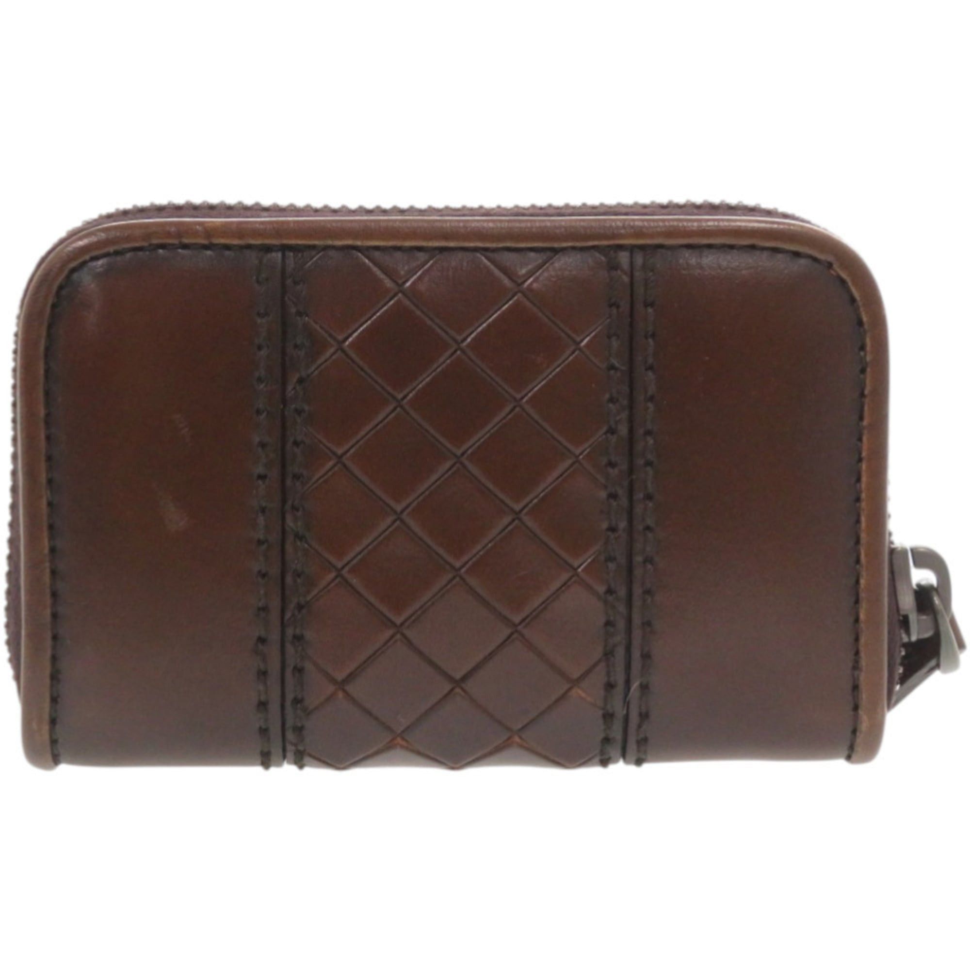 Bottega Veneta Excellent condition Bottega Veneta round zipper wallet/coin case in brown sculpted leather (1735BOTTEGAVENETA) Size ONE SIZE - 2 Thumbnail