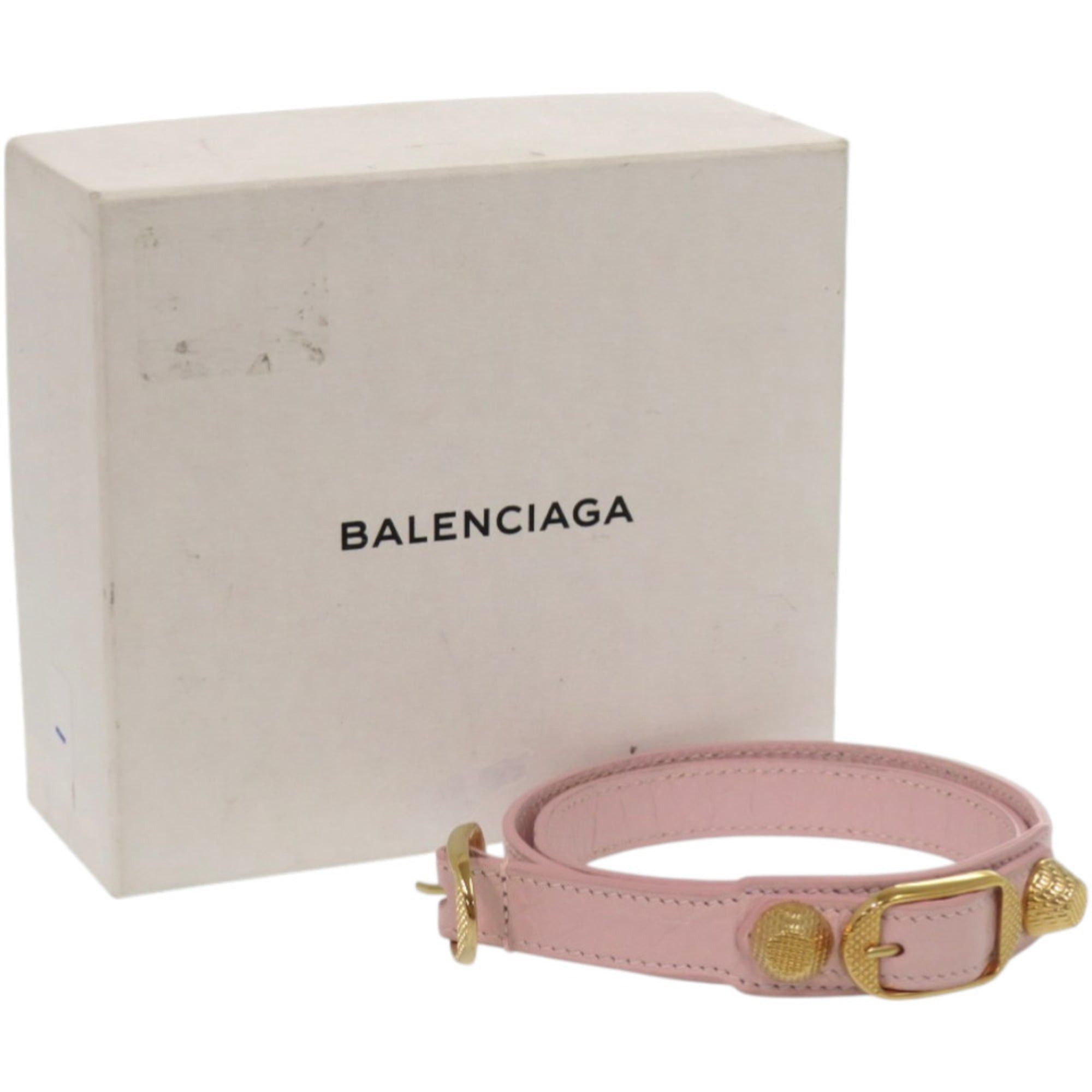 Balenciaga Like new Balenciaga 3-row Giant Stud Bracelet 236345 Leather Pink 1562BALENCIAGA Size ONE SIZE - 2 Thumbnail