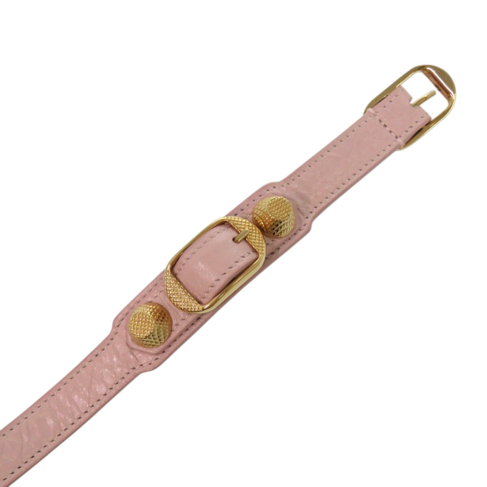 Balenciaga Like new Balenciaga 3-row Giant Stud Bracelet 236345 Leather Pink 1562BALENCIAGA Size ONE SIZE - 7 Thumbnail