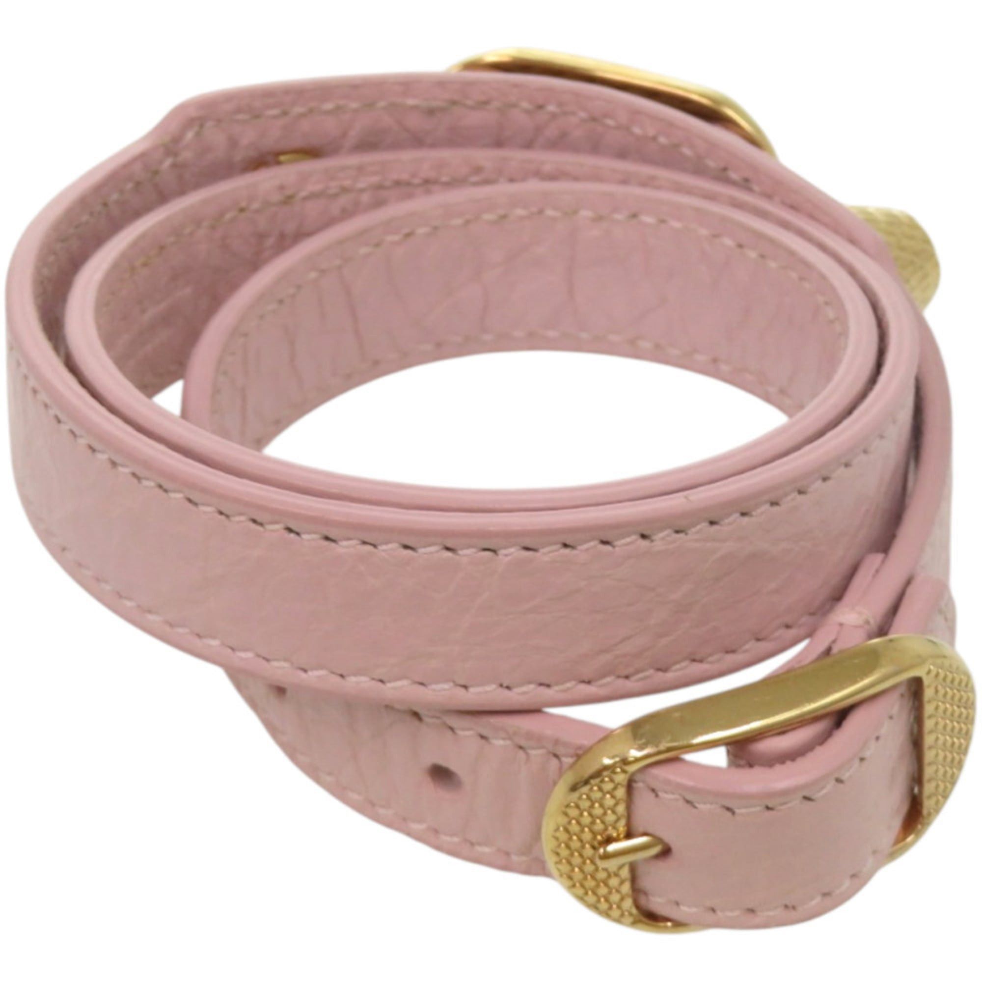 Balenciaga Like new Balenciaga 3-row Giant Stud Bracelet 236345 Leather Pink 1562BALENCIAGA Size ONE SIZE - 3 Thumbnail