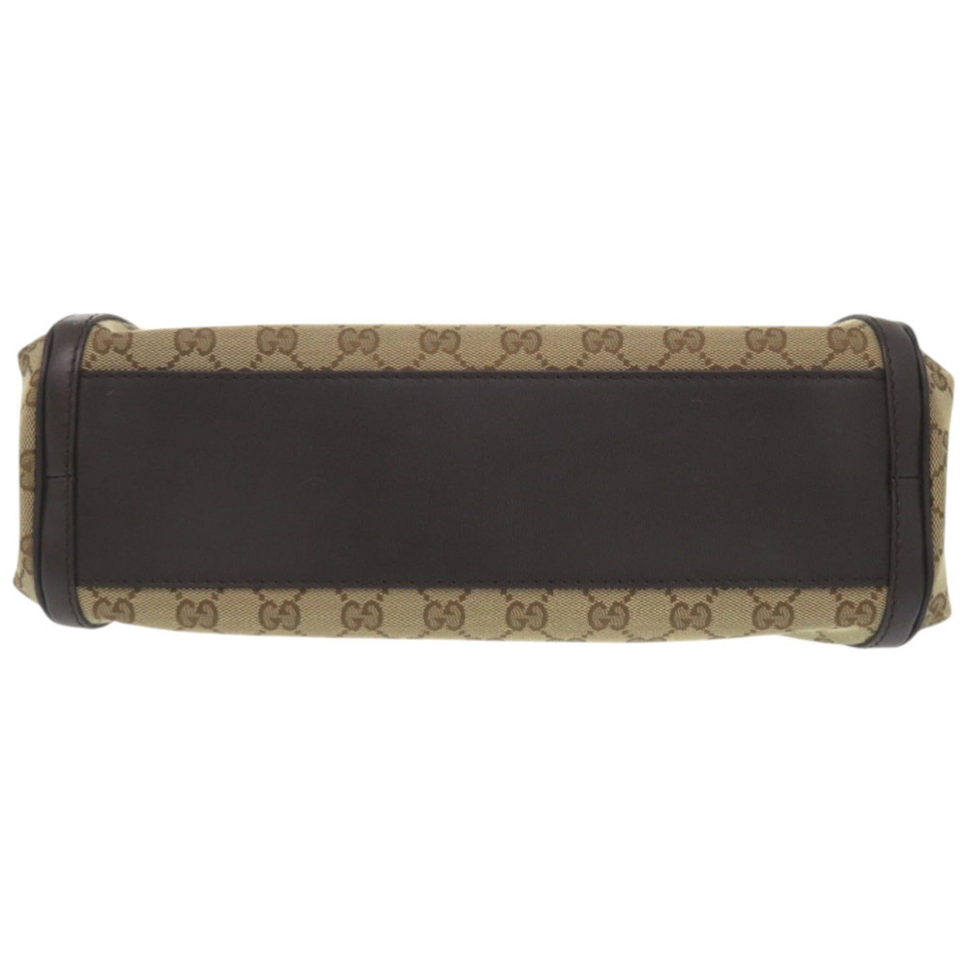 Gucci Excellent condition Gucci one-shoulder bag 282298 with gold hardware, GG canvas, leather, beige, and dark brown. 1392GUCCI Size ONE SIZE - 3 Thumbnail