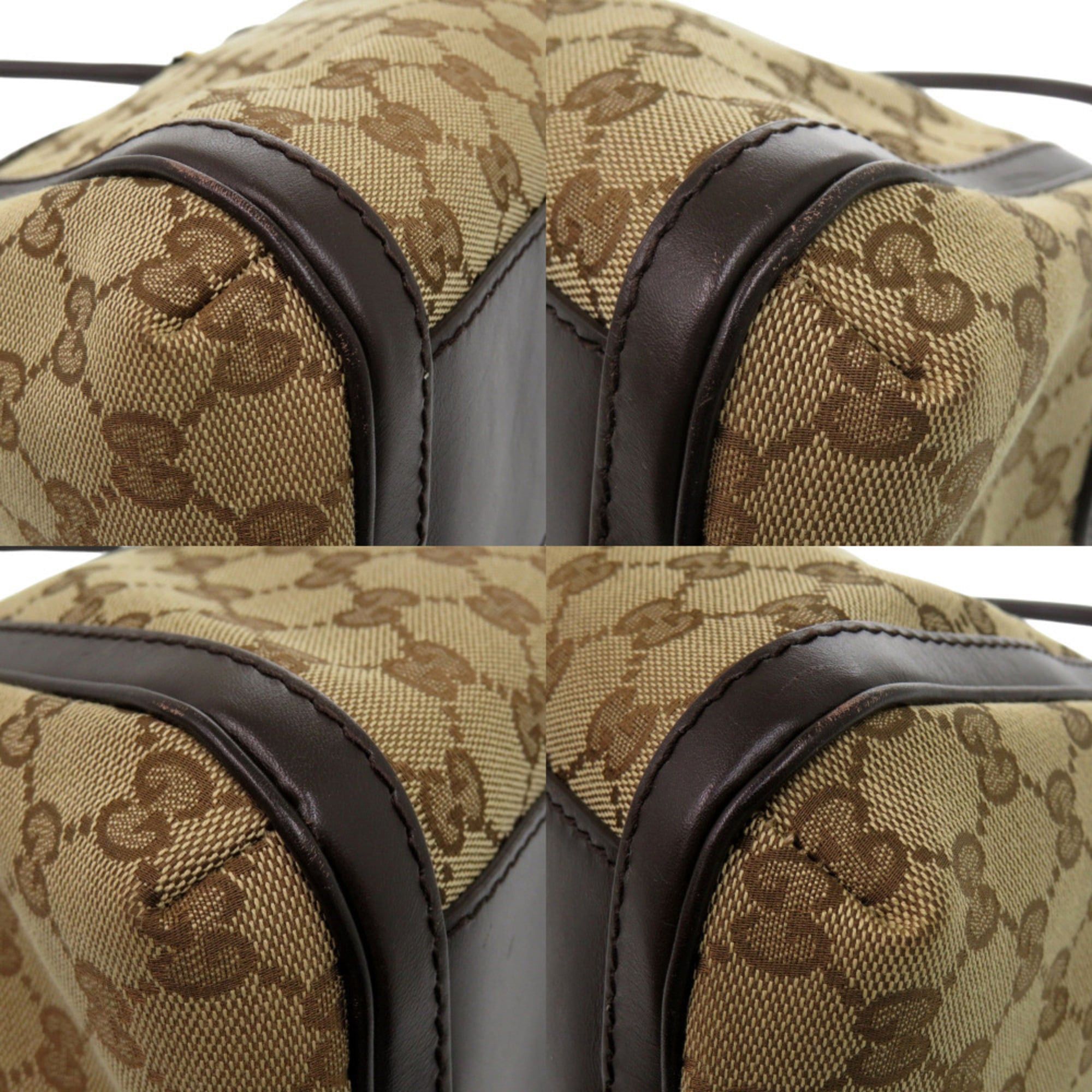 Gucci Excellent condition Gucci one-shoulder bag 282298 with gold hardware, GG canvas, leather, beige, and dark brown. 1392GUCCI Size ONE SIZE - 9 Thumbnail
