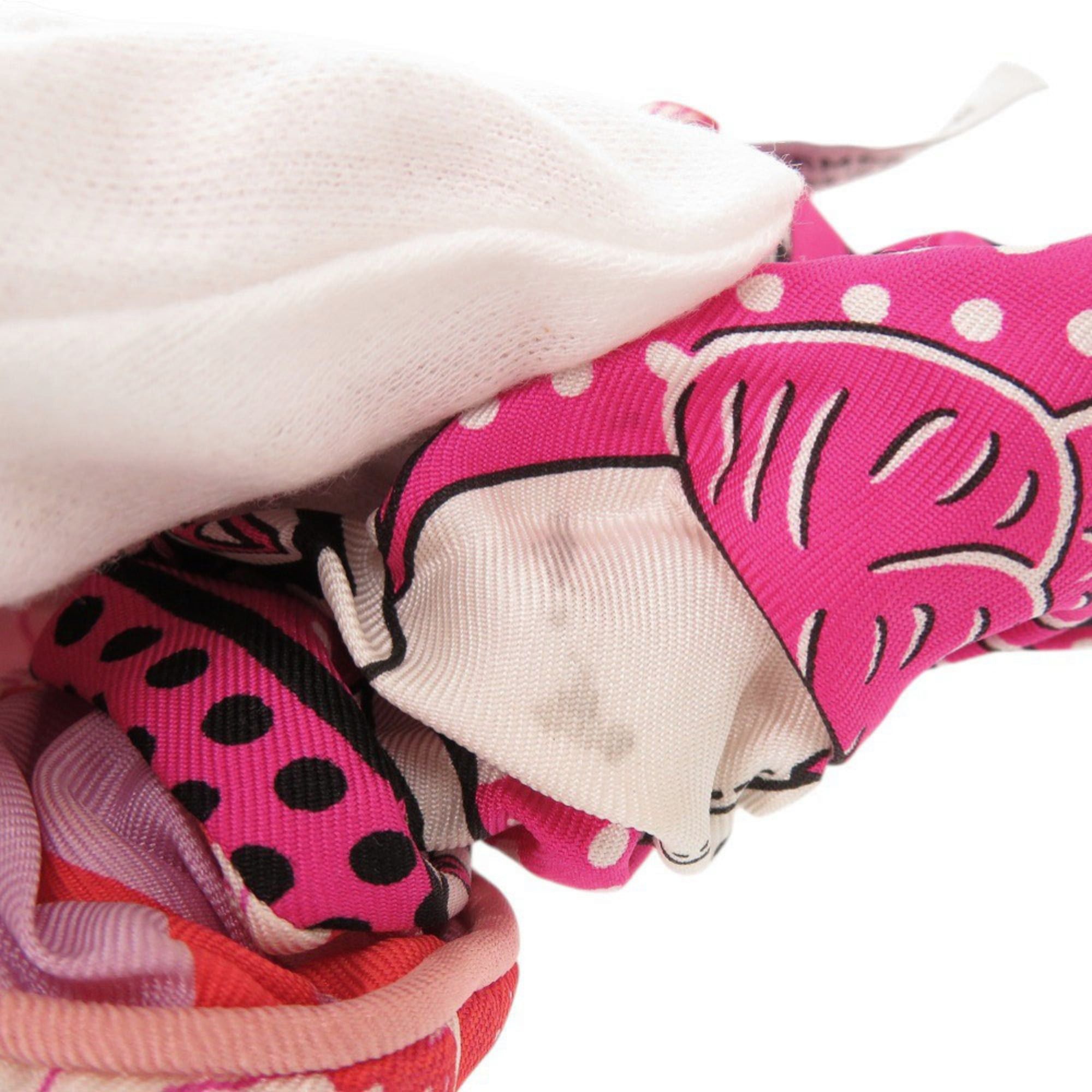 Hermes Excellent condition Hermès Claudia silk pink multicolor scrunchie hair accessory 1208HERMES Size ONE SIZE - 5 Thumbnail