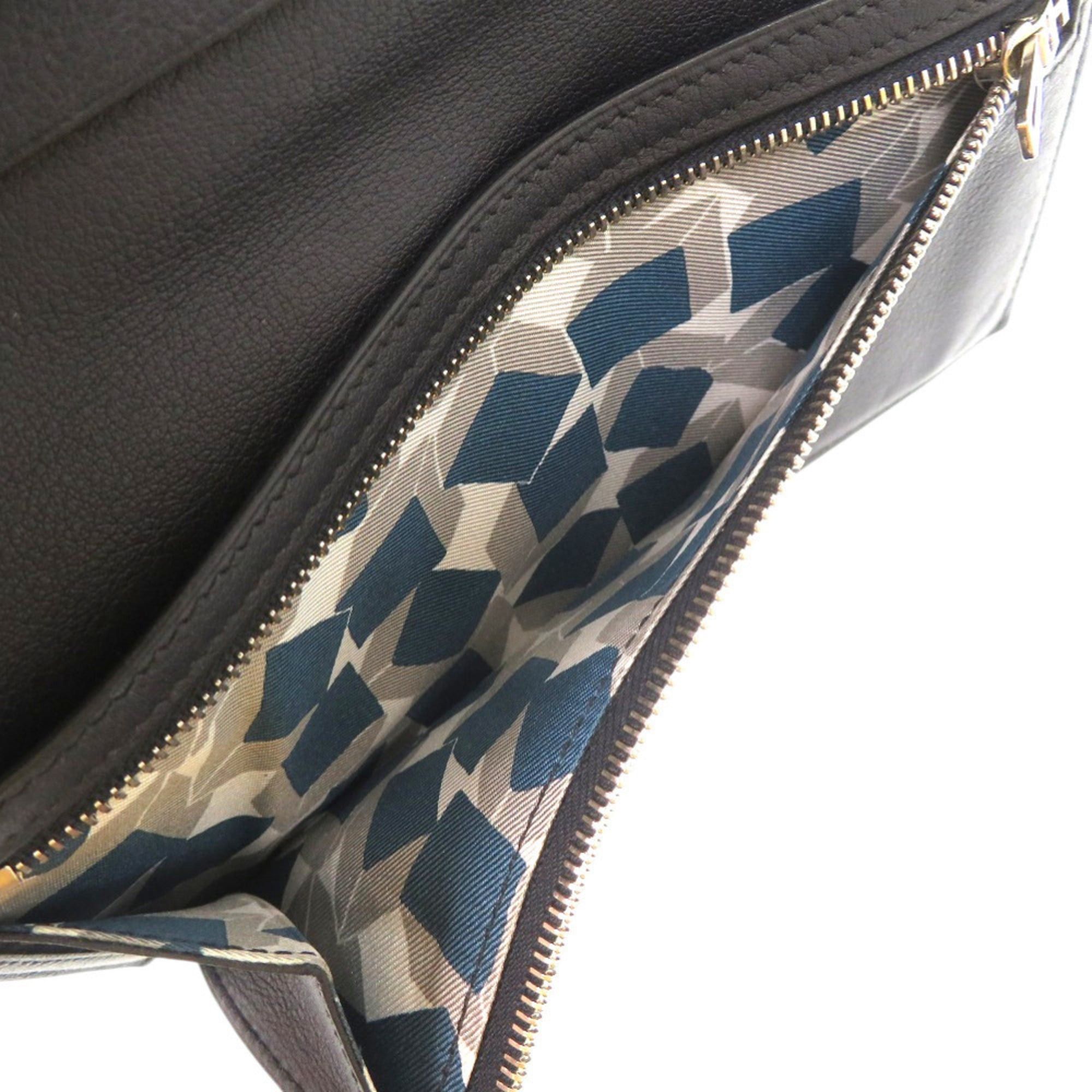 Hermes Excellent condition Hermès Citizen Twill Silkin Swift Blue Indigo Long Wallet (1448HERMES) with A Stamp Size ONE SIZE - 6 Thumbnail