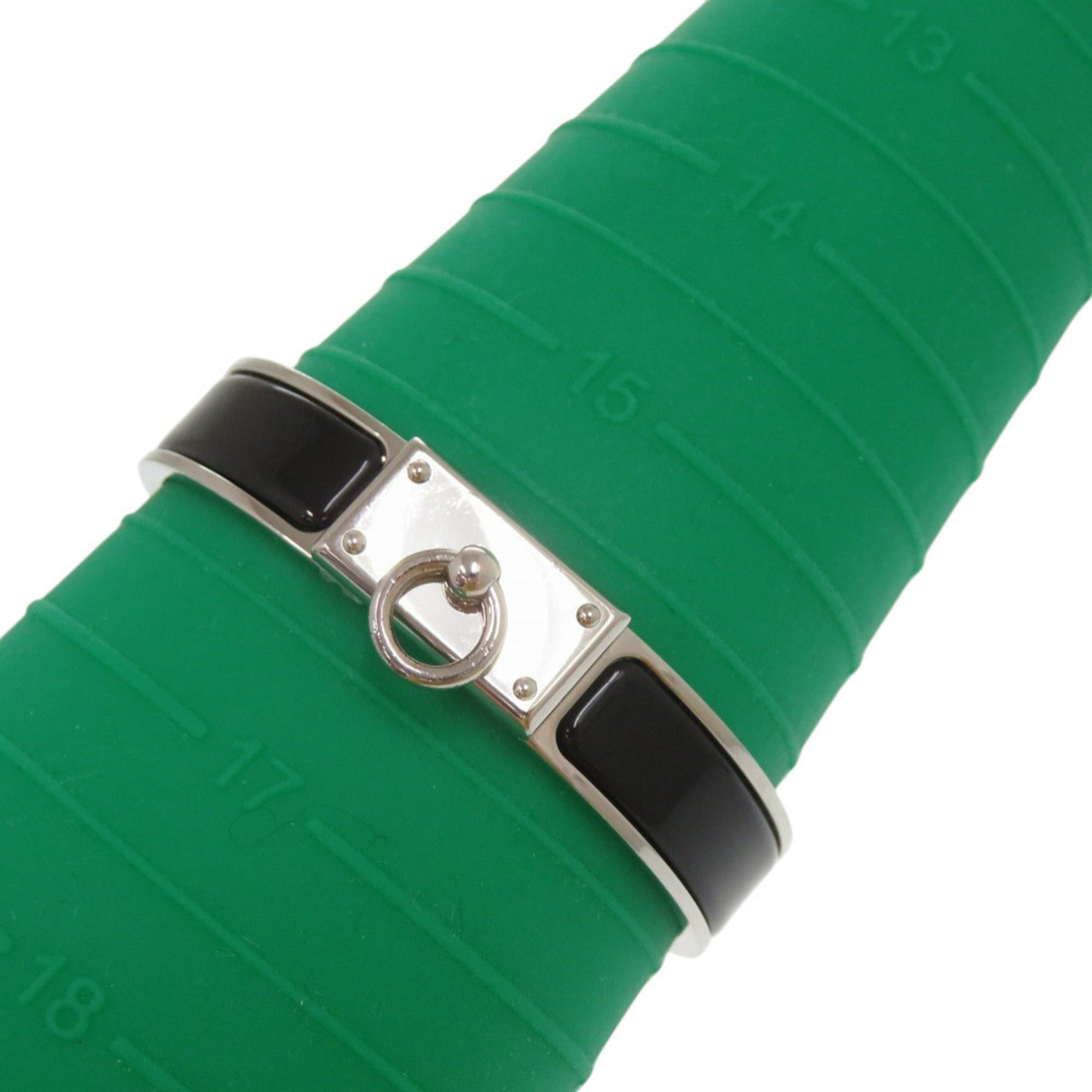 Hermes Excellent condition Hermès Click Aneau metal enamel black bangle 1687HERMES Size ONE SIZE - 6 Thumbnail