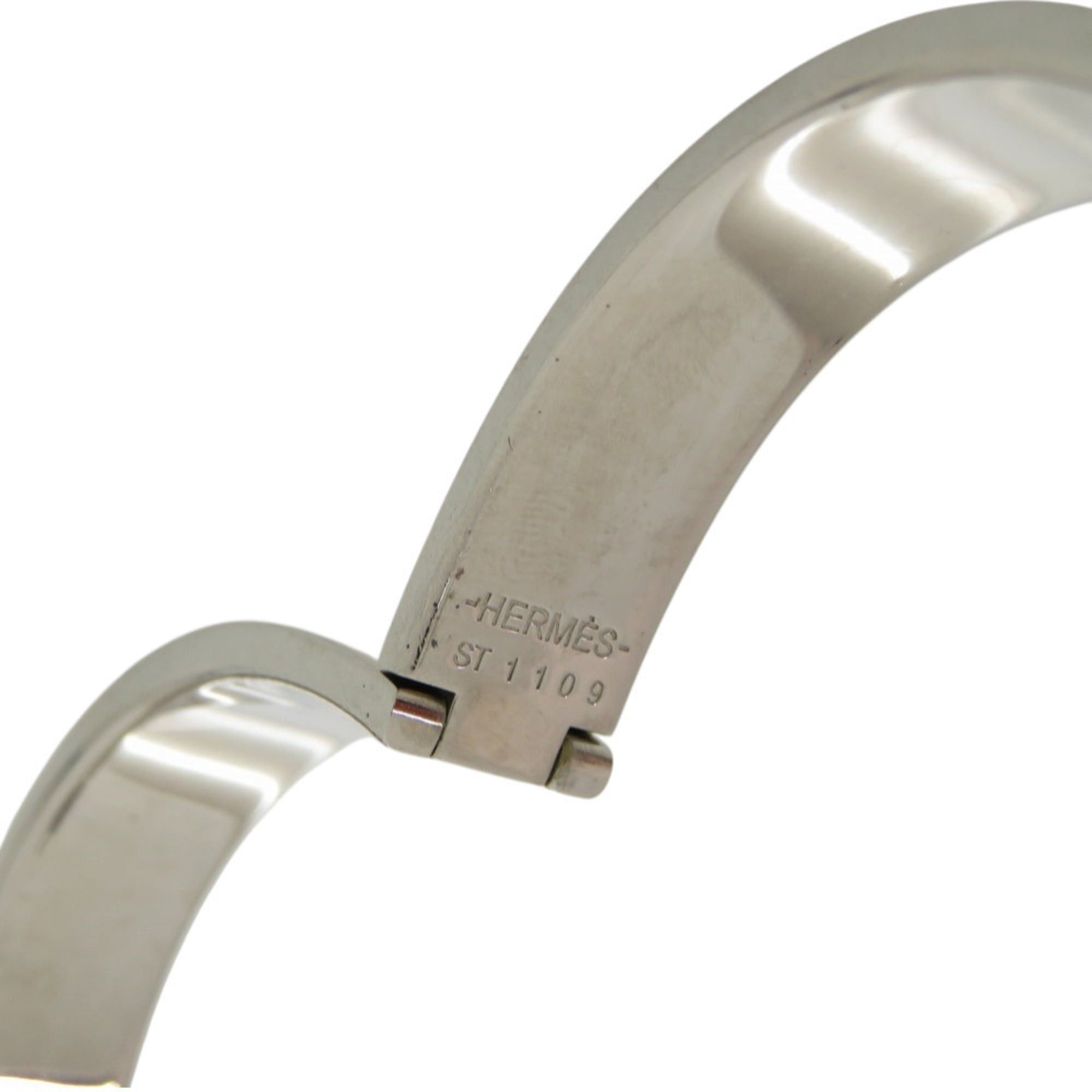 Hermes Excellent condition Hermès Click Aneau metal enamel black bangle 1687HERMES Size ONE SIZE - 5 Thumbnail