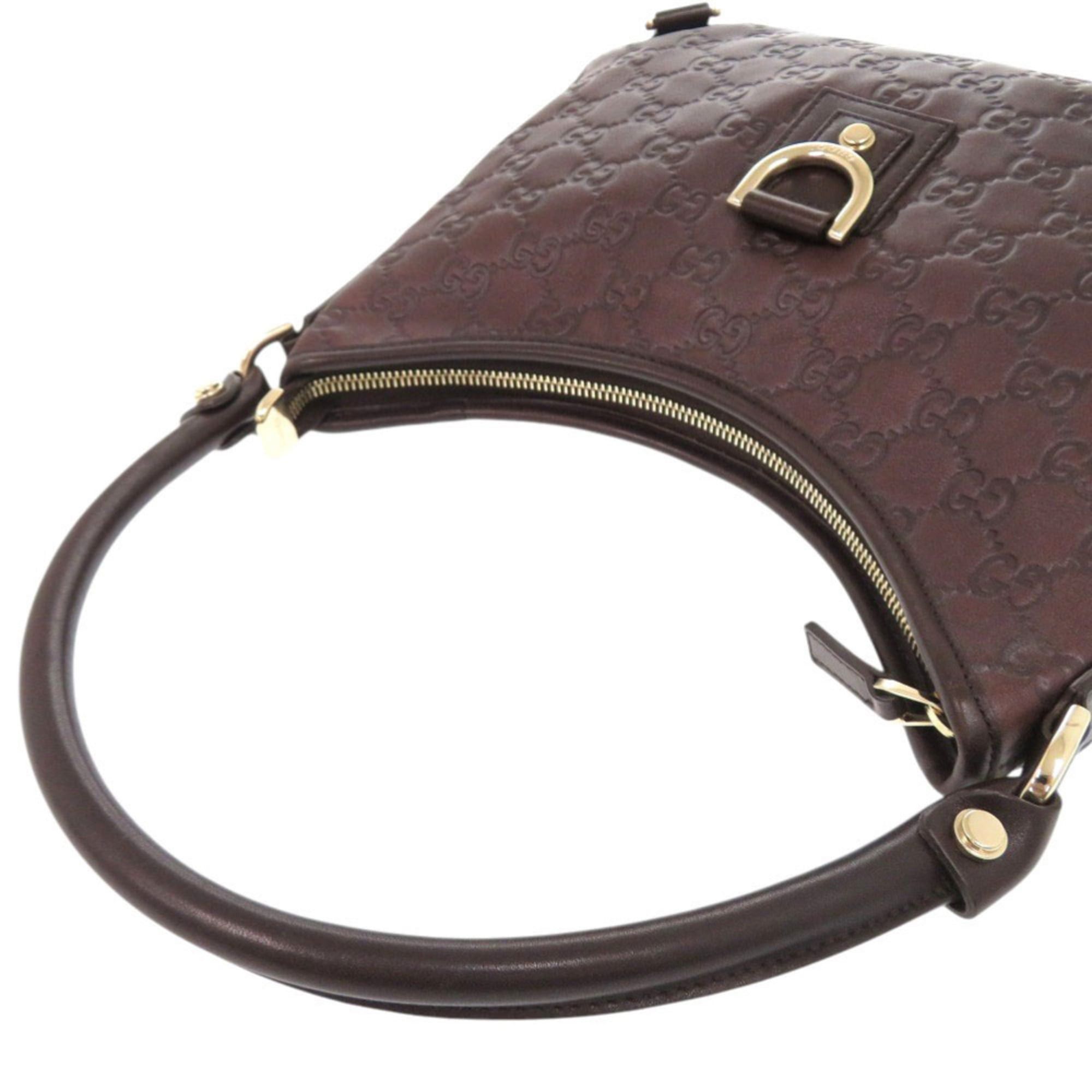 Gucci Excellent condition Gucci Abbey Guccissima 130738 leather brown hobo shoulder bag, brown, 1404GUCCI Size ONE SIZE - 6 Thumbnail