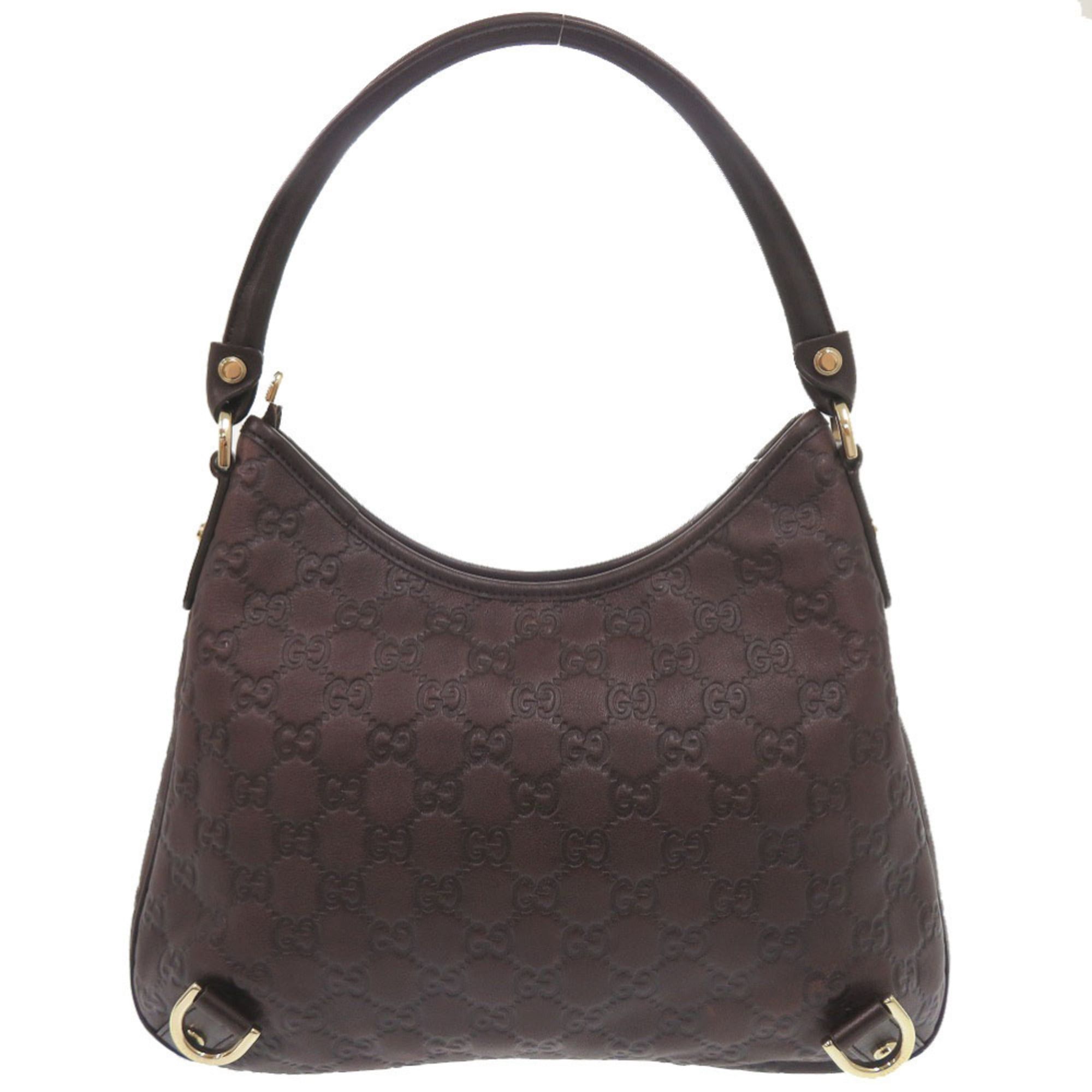Gucci Excellent condition Gucci Abbey Guccissima 130738 leather brown hobo shoulder bag, brown, 1404GUCCI Size ONE SIZE - 3 Thumbnail
