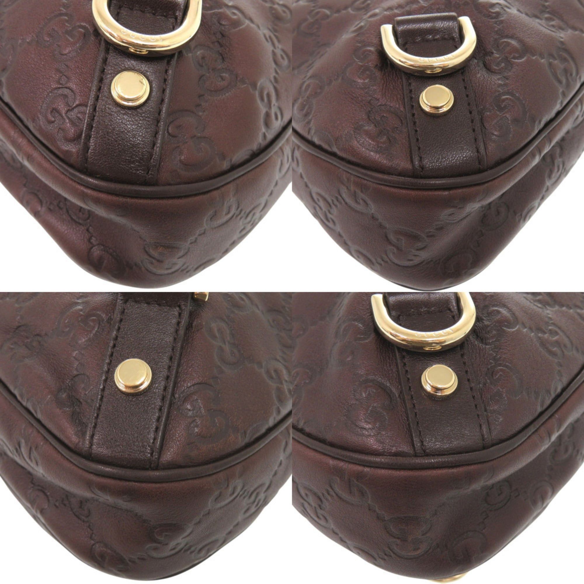 Gucci Excellent condition Gucci Abbey Guccissima 130738 leather brown hobo shoulder bag, brown, 1404GUCCI Size ONE SIZE - 5 Thumbnail