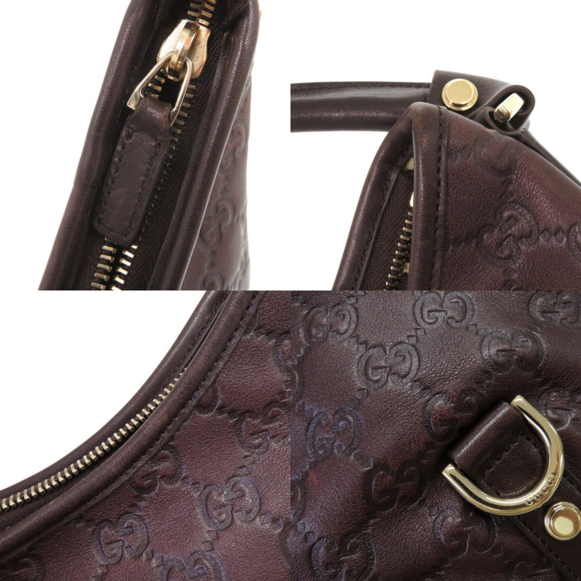 Gucci Excellent condition Gucci Abbey Guccissima 130738 leather brown hobo shoulder bag, brown, 1404GUCCI Size ONE SIZE - 10 Thumbnail
