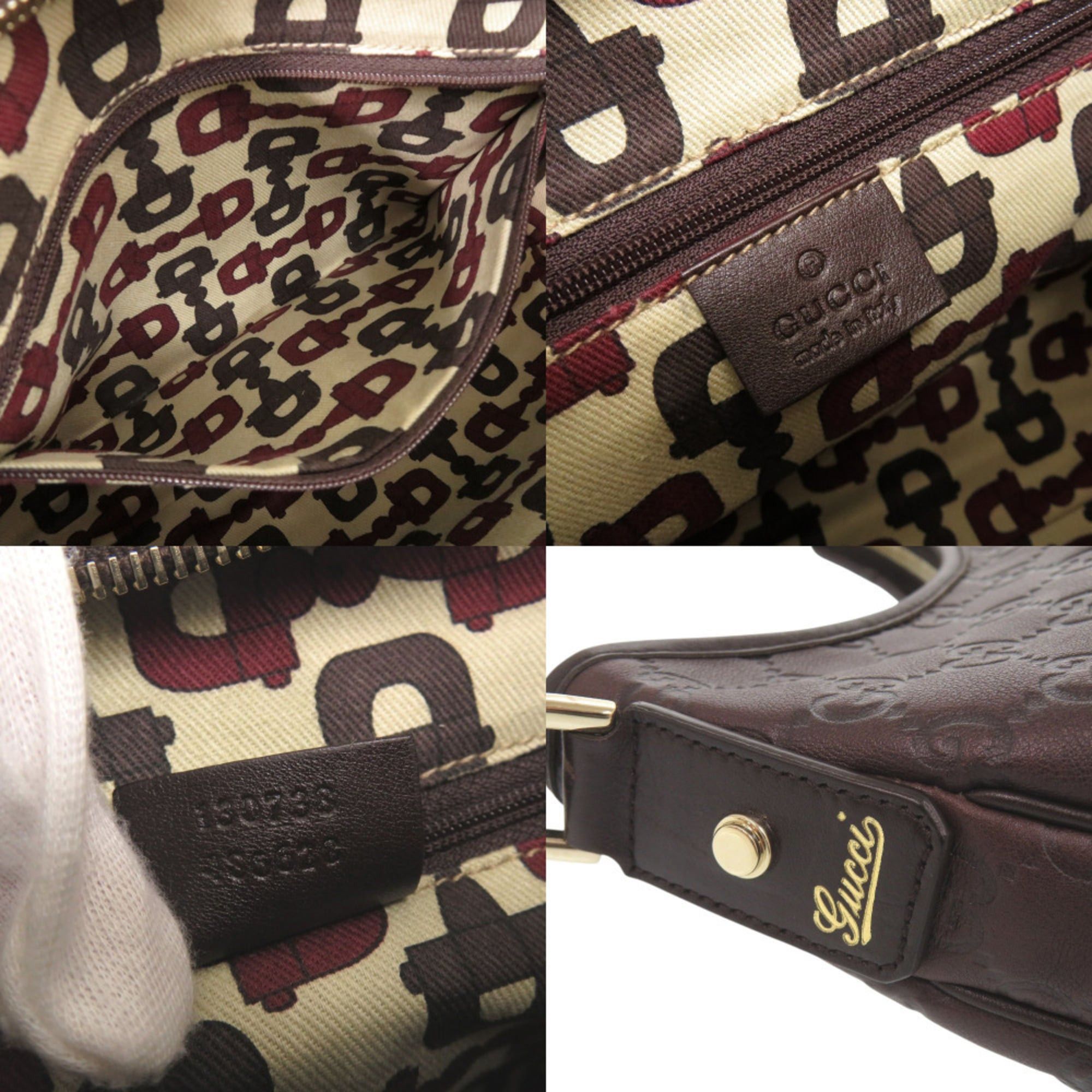Gucci Excellent condition Gucci Abbey Guccissima 130738 leather brown hobo shoulder bag, brown, 1404GUCCI Size ONE SIZE - 8 Thumbnail