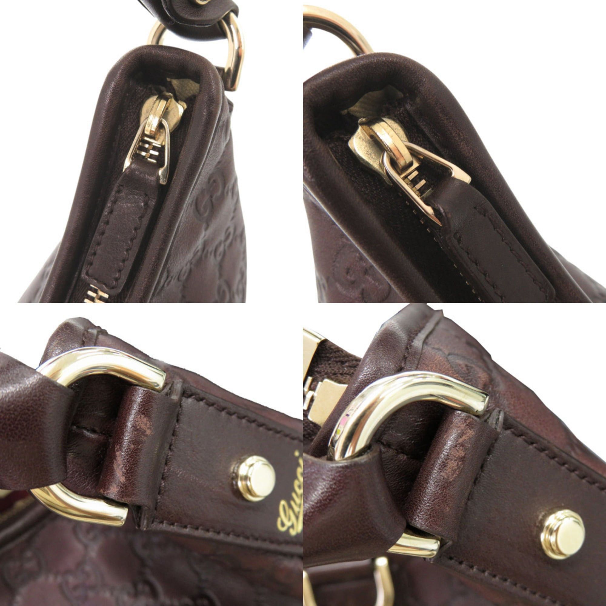 Gucci Excellent condition Gucci Abbey Guccissima 130738 leather brown hobo shoulder bag, brown, 1404GUCCI Size ONE SIZE - 9 Thumbnail