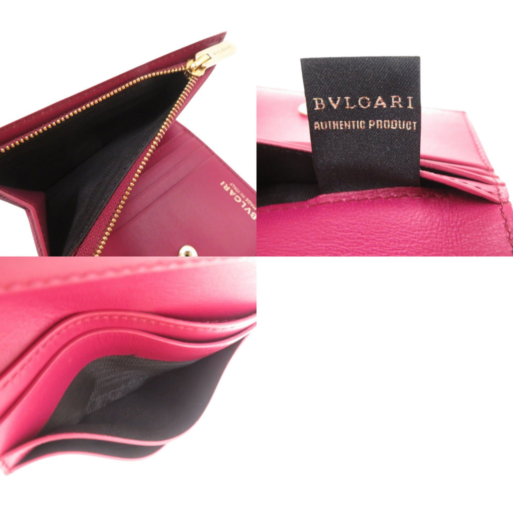 Bvlgari Unused Bvlgari Infinitum Logomania Calfskin Pink Bi-fold Wallet 1306BVLGARI Size ONE SIZE - 9 Thumbnail