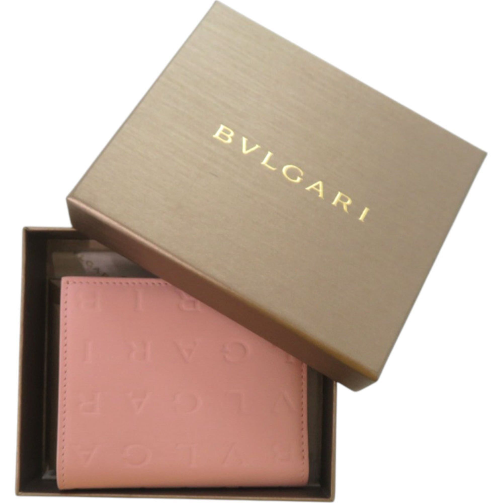 Bvlgari Unused Bvlgari Infinitum Logomania Calfskin Pink Bi-fold Wallet 1306BVLGARI Size ONE SIZE - 2 Thumbnail