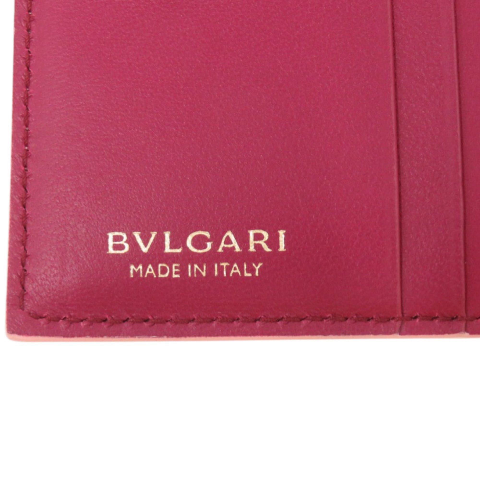 Bvlgari Unused Bvlgari Infinitum Logomania Calfskin Pink Bi-fold Wallet 1306BVLGARI Size ONE SIZE - 7 Thumbnail
