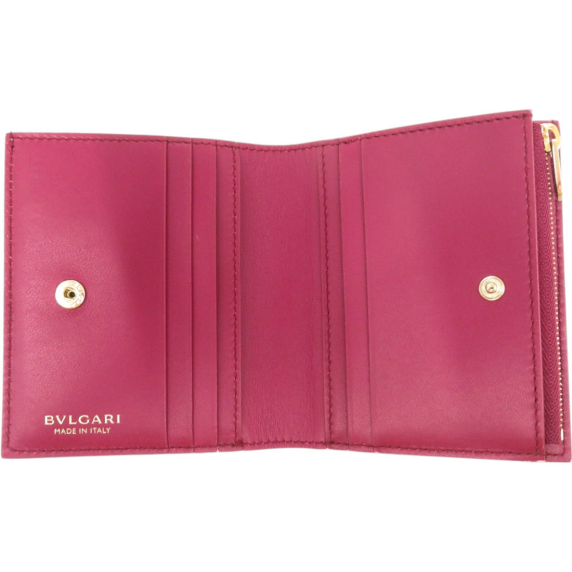 Bvlgari Unused Bvlgari Infinitum Logomania Calfskin Pink Bi-fold Wallet 1306BVLGARI Size ONE SIZE - 5 Thumbnail