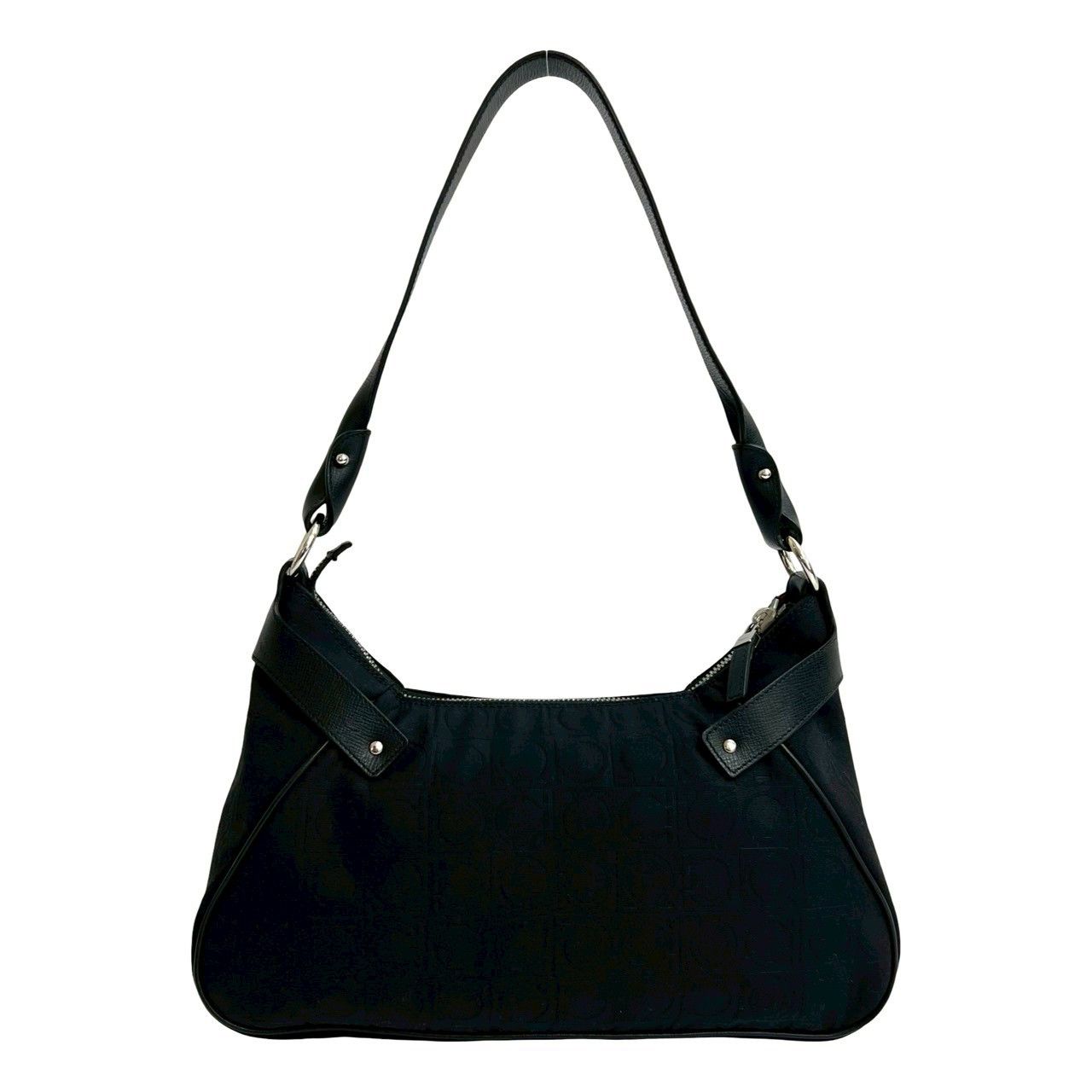 Salvatore Ferragamo Salvatore Ferragamo Salvatore Ferragamo Gancini Canvas Leather Shoulder Bag Leather Shoulder Bag DUTY FREE for USA Size ONE SIZE - 4 Thumbnail