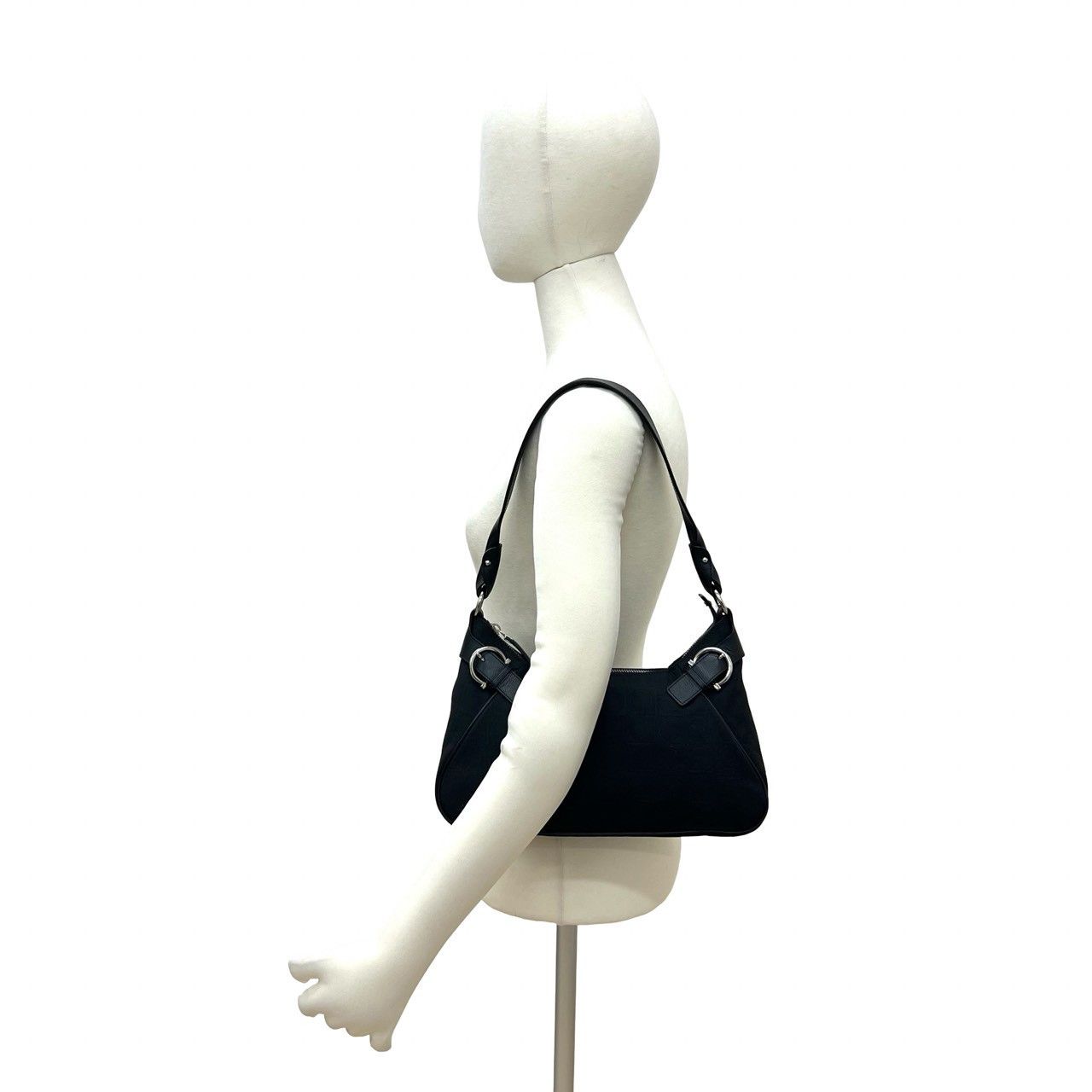 Salvatore Ferragamo Salvatore Ferragamo Salvatore Ferragamo Gancini Canvas Leather Shoulder Bag Leather Shoulder Bag DUTY FREE for USA Size ONE SIZE - 3 Thumbnail