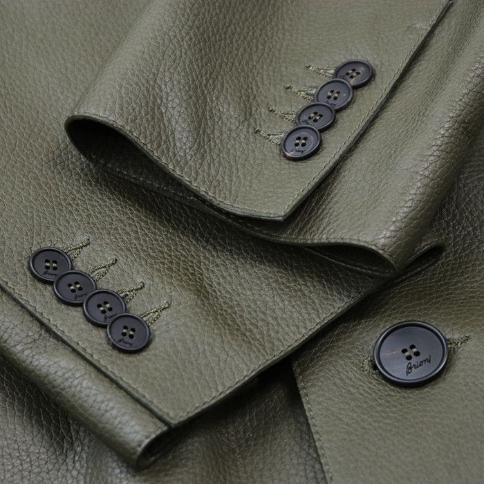 Other Other Brioni Deerskin Chester Coat Leather Outerwear POF70L P7708 2424 DUTY FREE for USA Size ONE SIZE - 13 Thumbnail