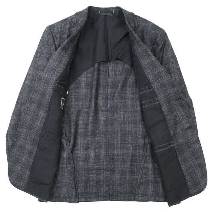 Other Other Brioni Glen Check Hopsack Wool Silk Linen Tailored Jacket Textile Outerwear DUTY FREE for USA Size ONE SIZE - 8 Thumbnail