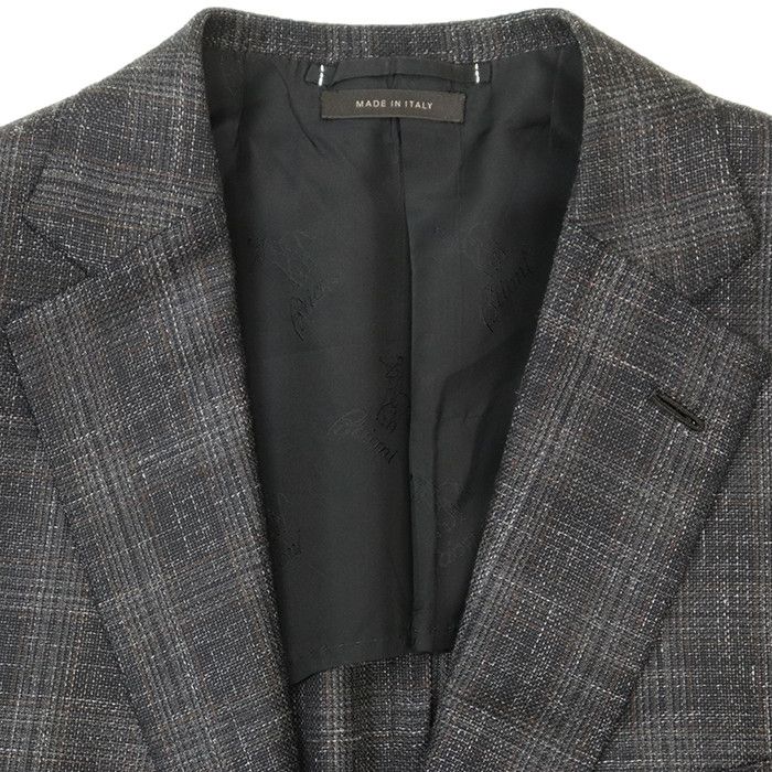 Other Other Brioni Glen Check Hopsack Wool Silk Linen Tailored Jacket Textile Outerwear DUTY FREE for USA Size ONE SIZE - 11 Thumbnail