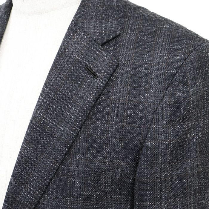 Other Other Brioni Glen Check Hopsack Wool Silk Linen Tailored Jacket Textile Outerwear DUTY FREE for USA Size ONE SIZE - 13 Thumbnail