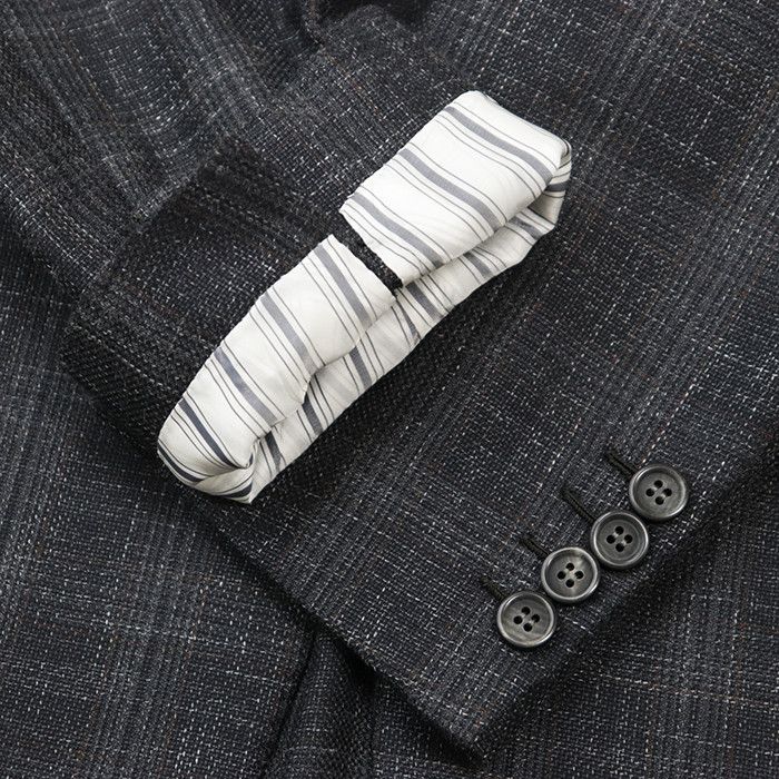 Other Other Brioni Glen Check Hopsack Wool Silk Linen Tailored Jacket Textile Outerwear DUTY FREE for USA Size ONE SIZE - 9 Thumbnail
