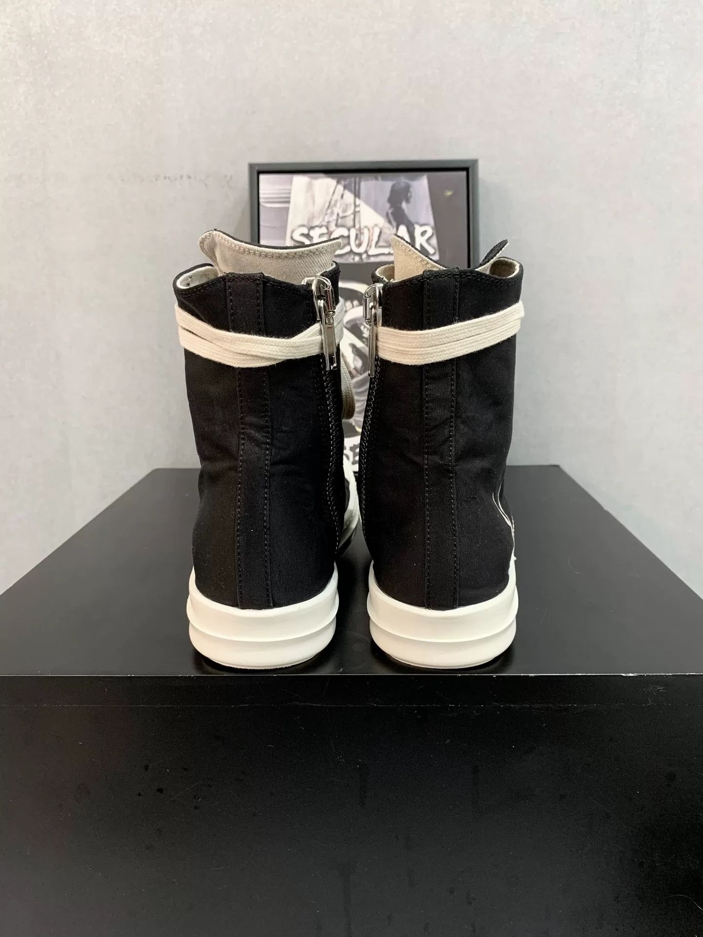 Rick Owens Drkshdw Rick Owens 19FW Satin Canvas High-Top Size US 5.5 / IT 35.5 - 7 Thumbnail