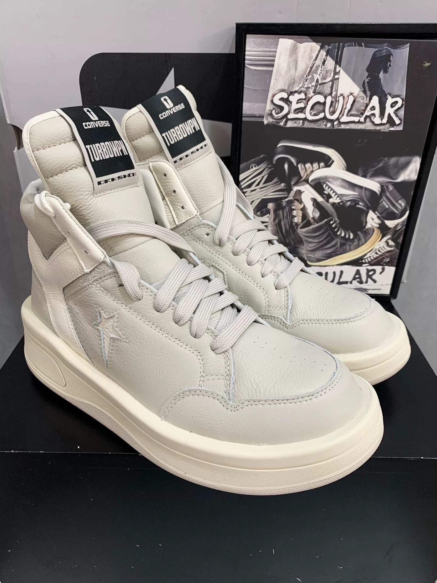 Rick Owens Drkshdw DRKSHDW x Converse TURBOWPN Mid Size US 5 / EU 37 - 3 Thumbnail
