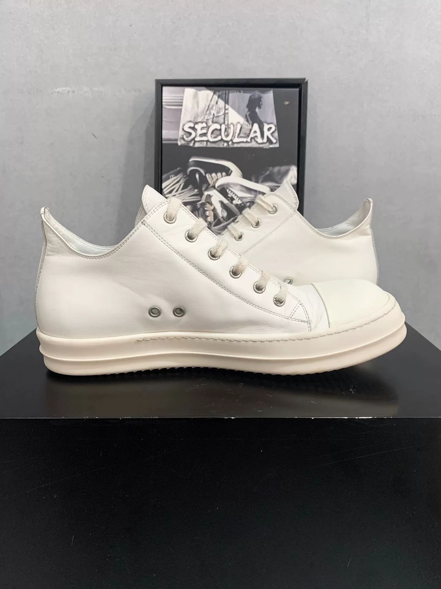 Rick Owens Rick Owens Leather Low-Top Sneakers Size US 10 / EU 43 - 5 Thumbnail