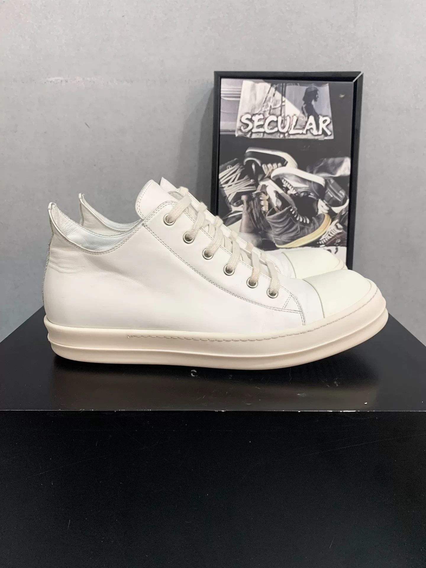 Rick Owens Rick Owens Leather Low-Top Sneakers Size US 10 / EU 43 - 4 Thumbnail