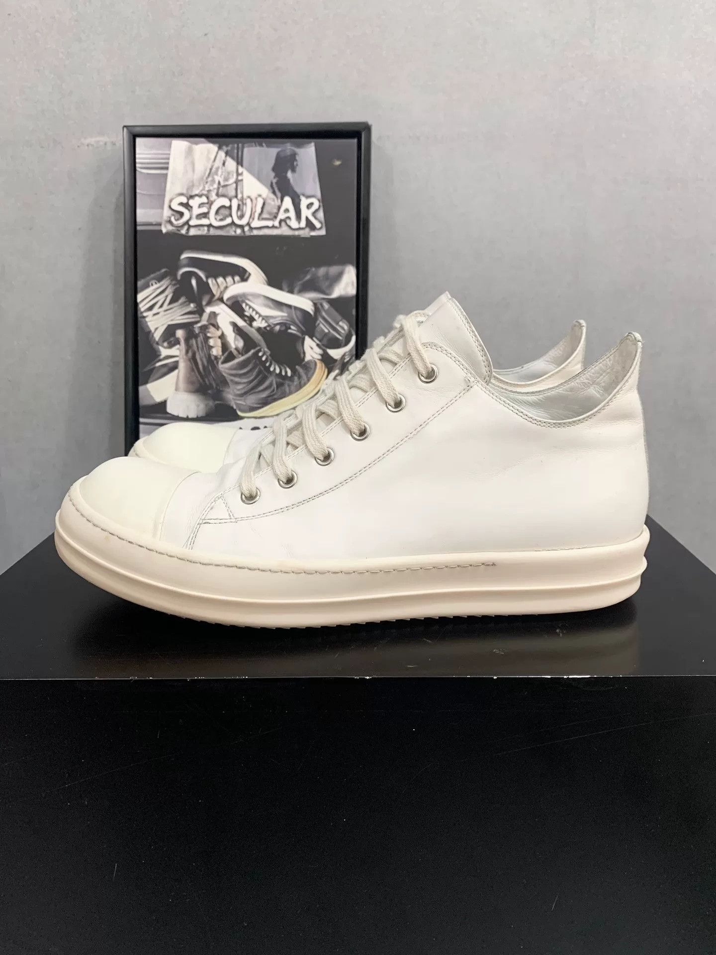 Rick Owens Rick Owens Leather Low-Top Sneakers Size US 10 / EU 43 - 2 Thumbnail