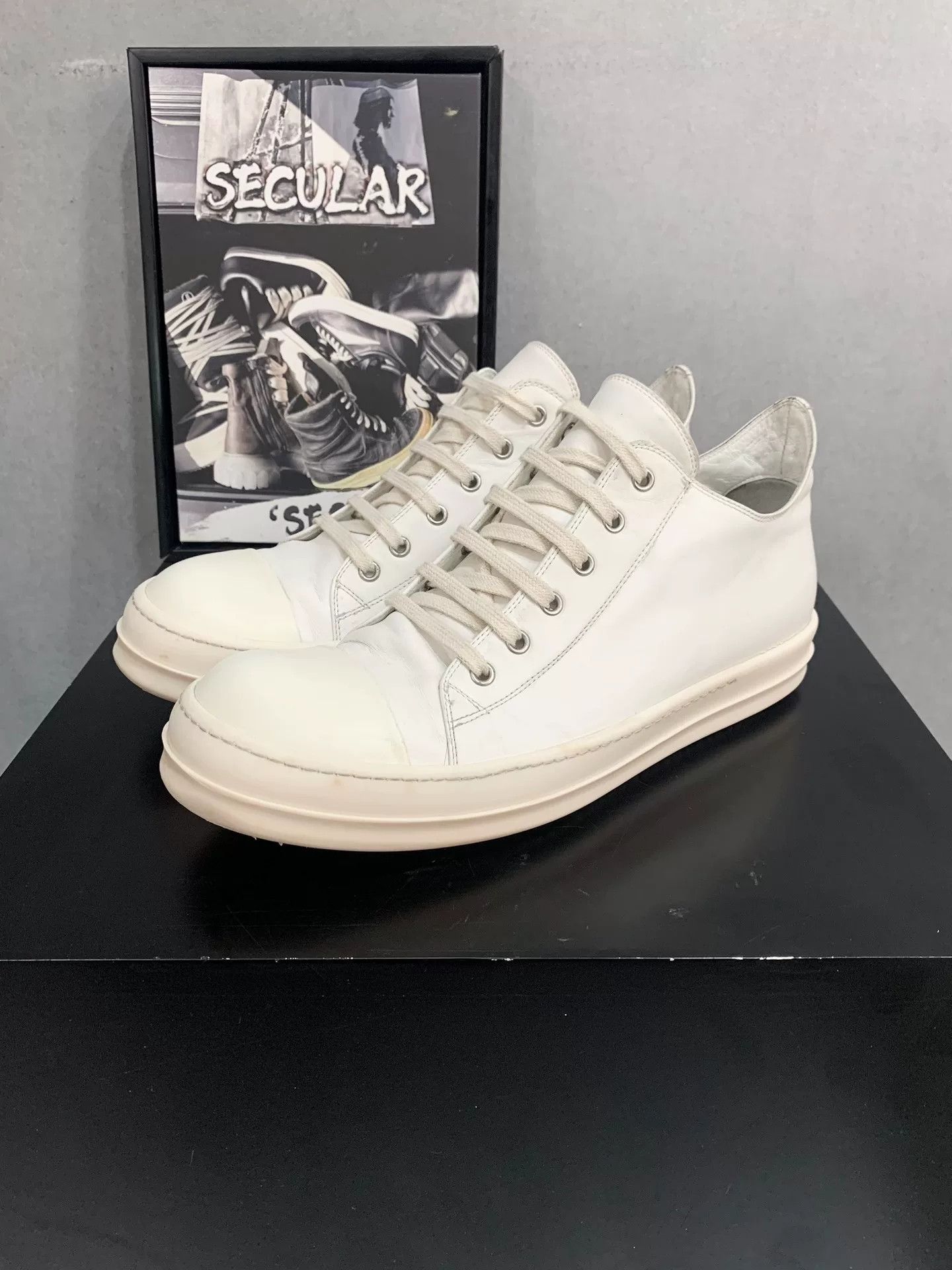 Rick Owens Rick Owens Leather Low-Top Sneakers Size US 10 / EU 43 - 3 Thumbnail