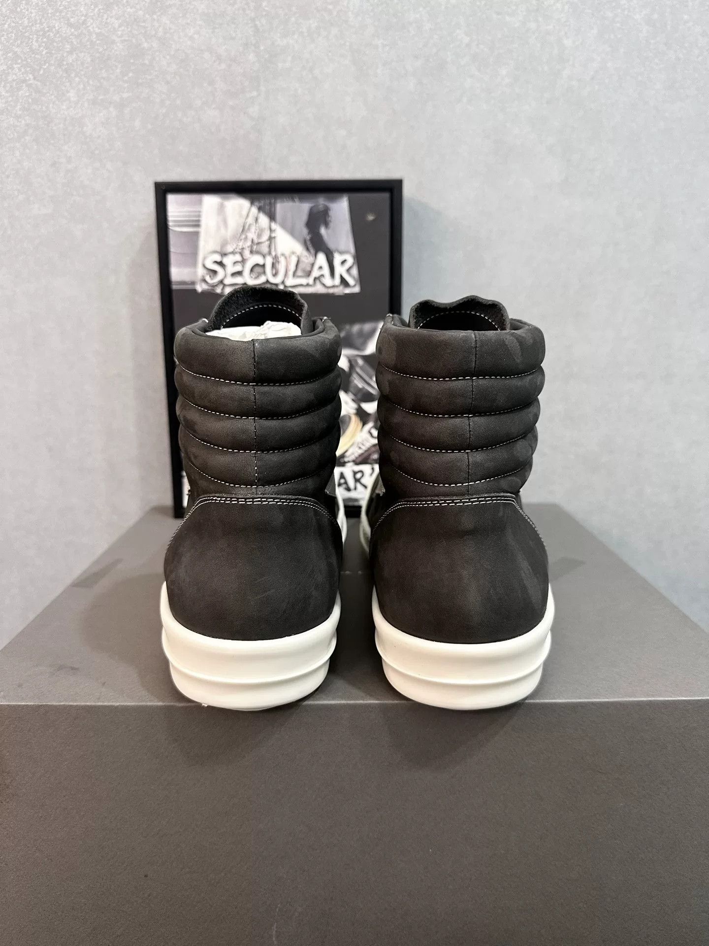 Rick Owens Rick Owens 24FW High-Top Leather Sneakers Size US 9 / EU 42 - 7 Thumbnail